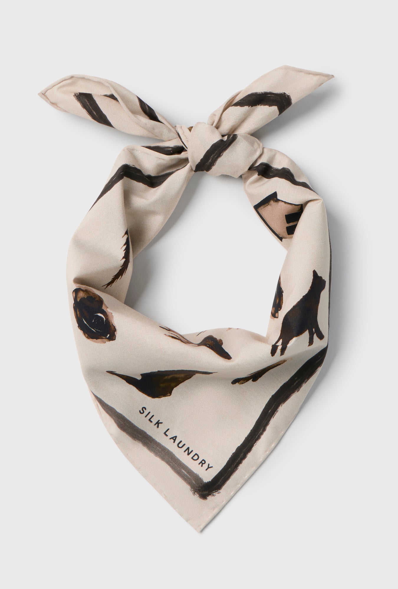 Foulard Coton Soie Miracles Noisette
