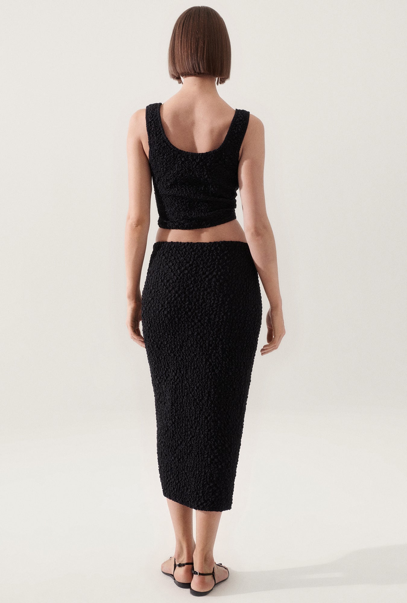 Jupe midi Popcorn noire