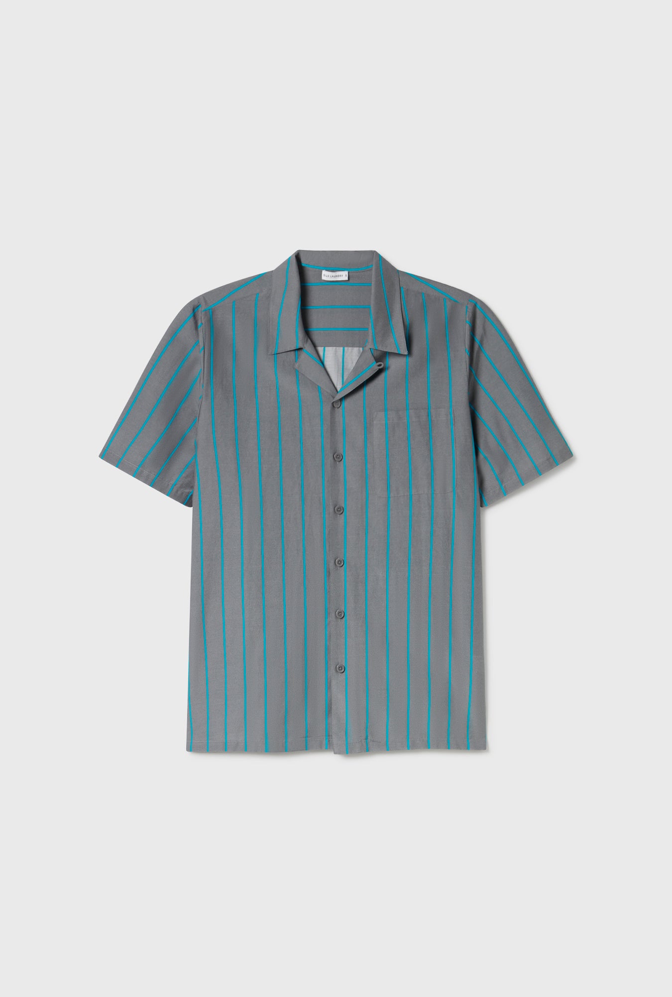 Chemise de camp en coton et soie à rayures Oxygen