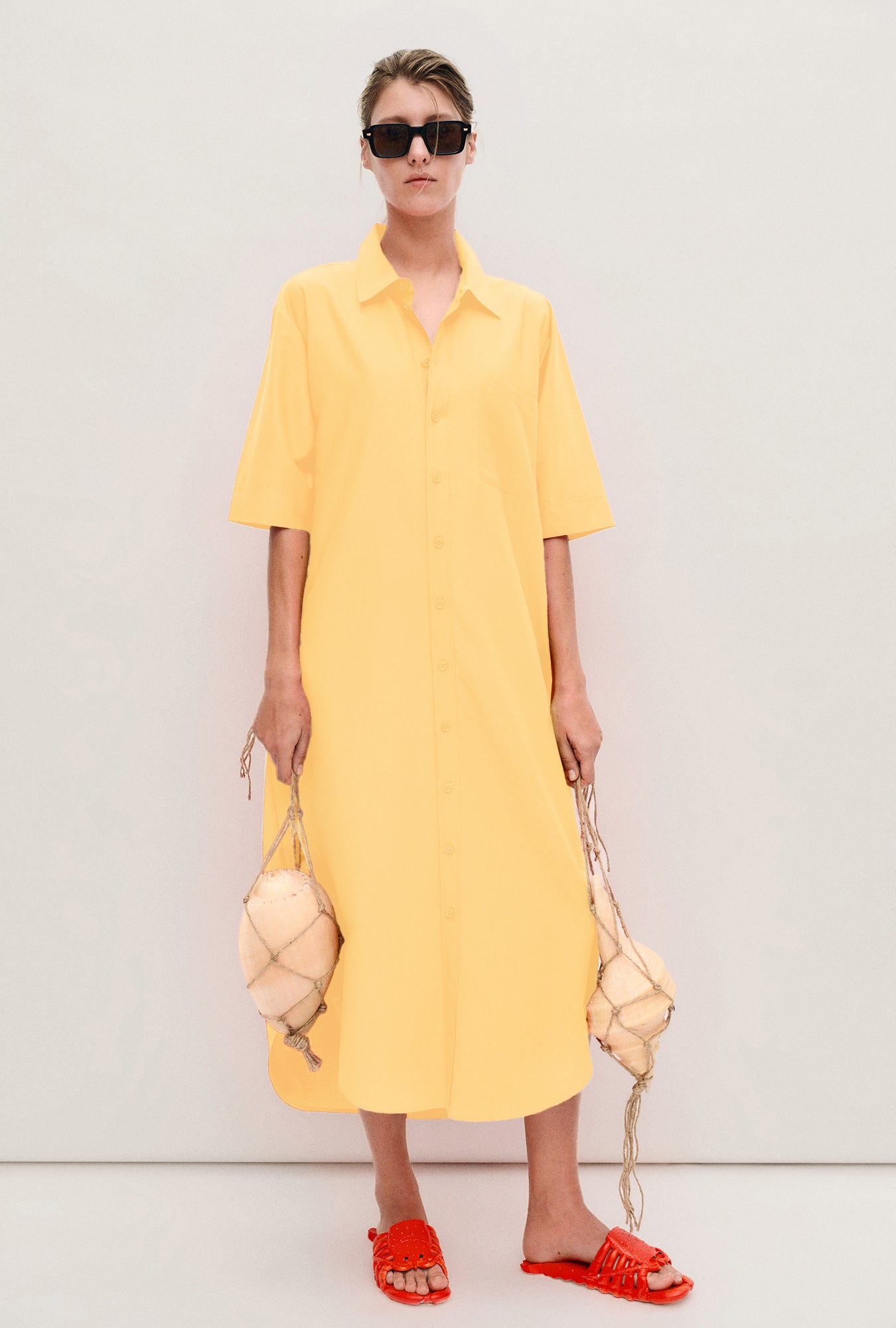 Robe chemise Boyfriend à manches courtes Margarita