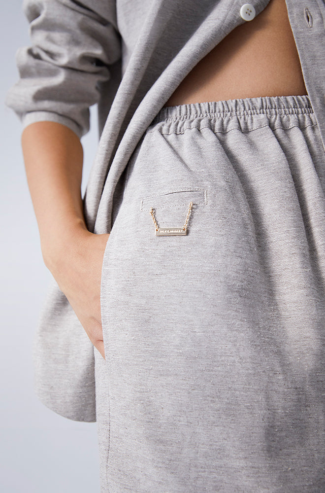 Short de basket Yak Blend gris chiné