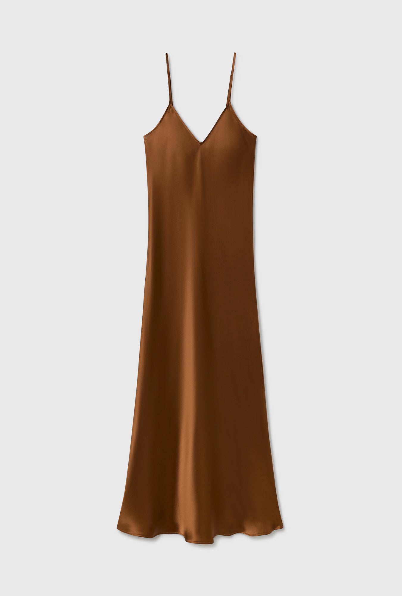 Robe nuisette des années 90, marron Van Dyke