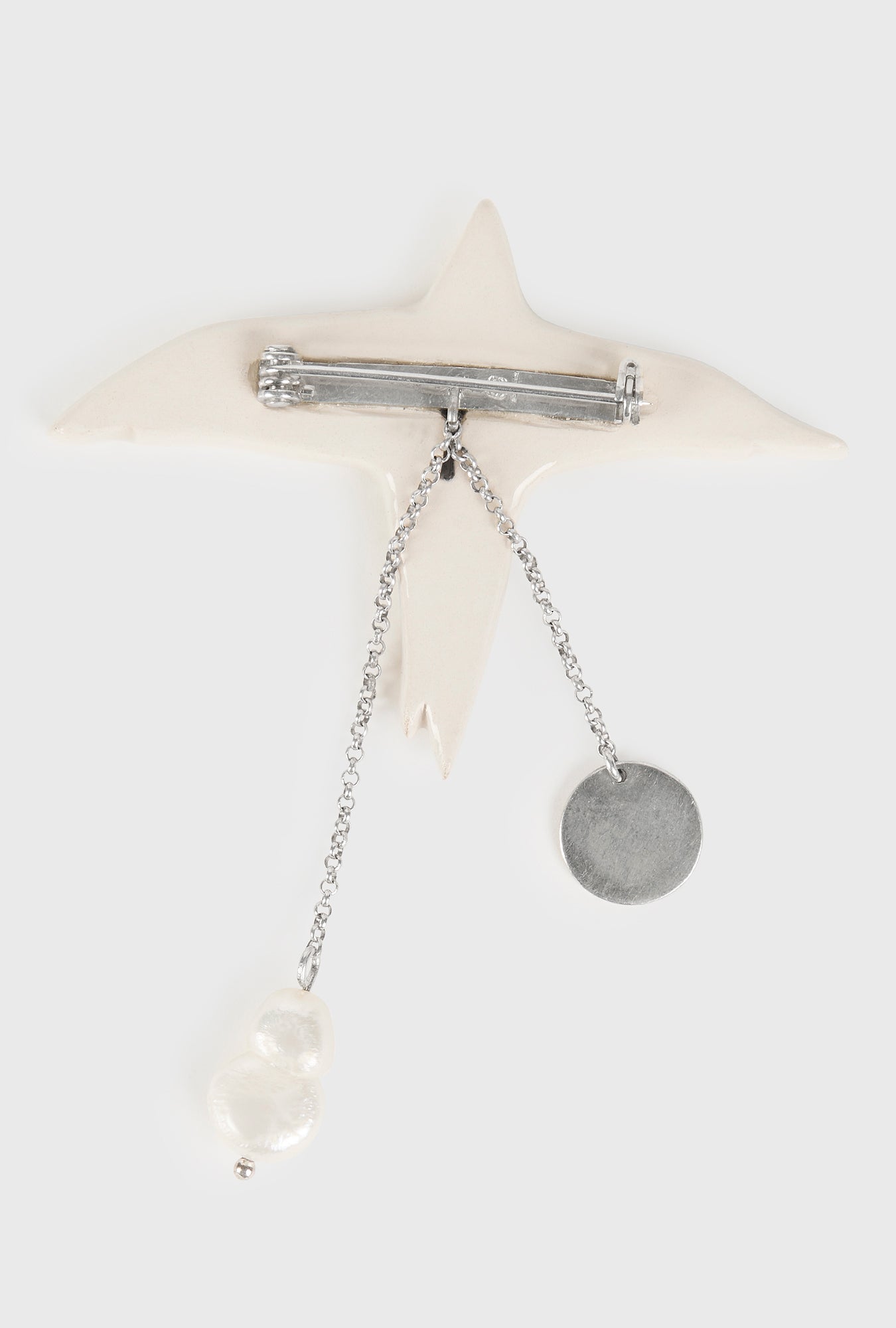 Broche Corbeau Blanc