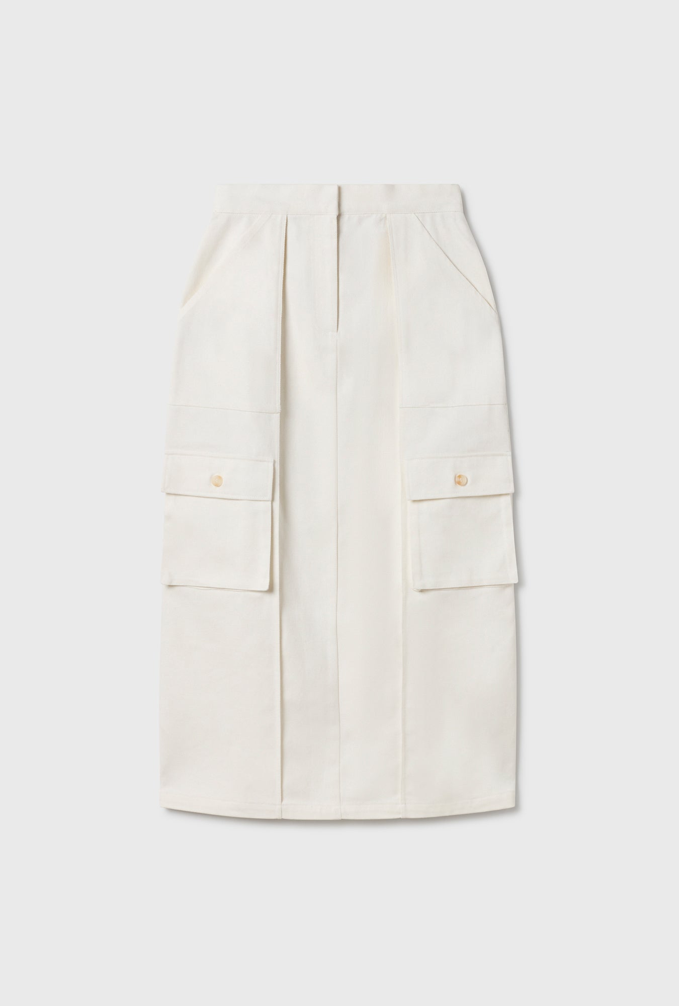 Jupe cargo en toile Naturel