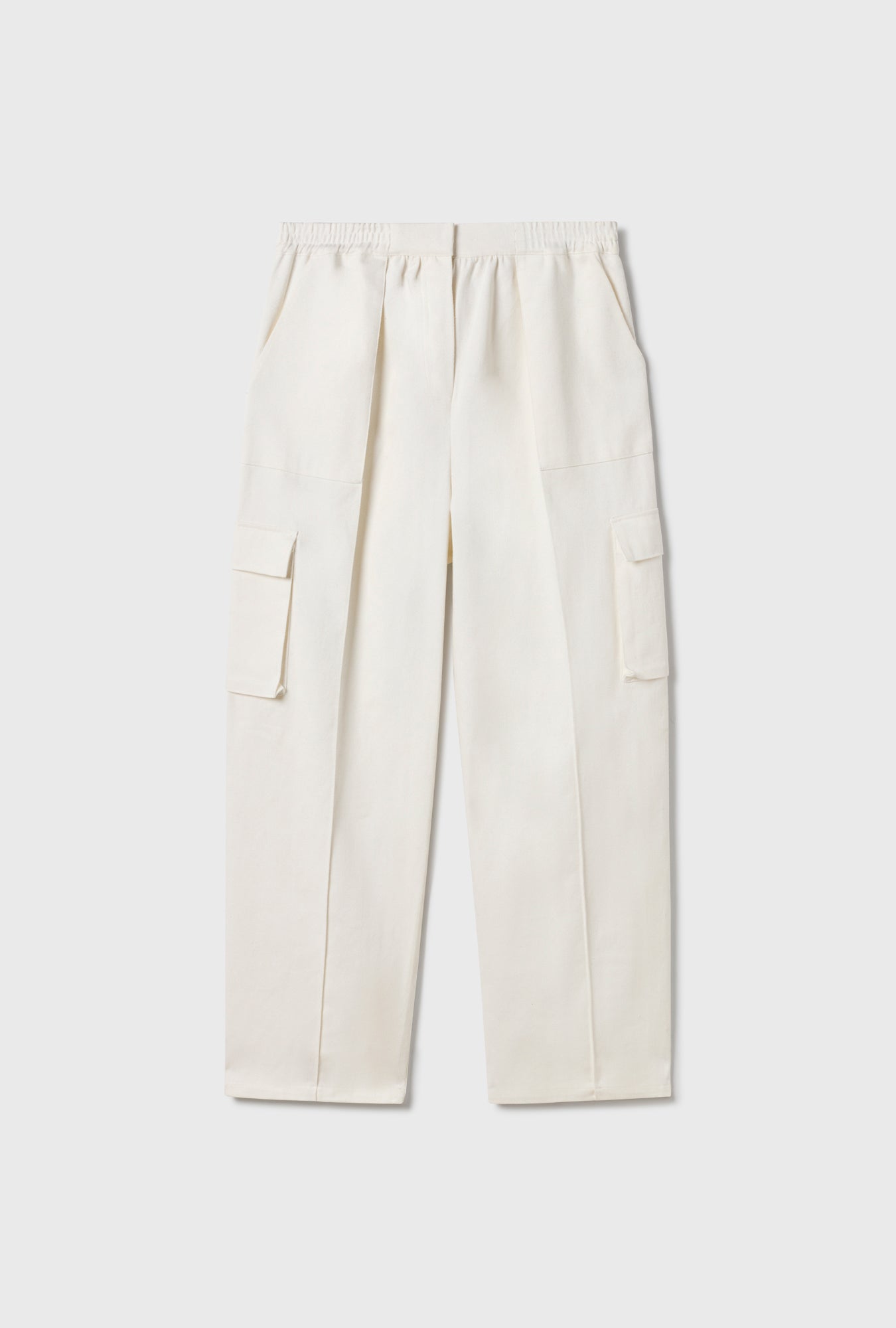 Pantalon cargo en toile Naturel