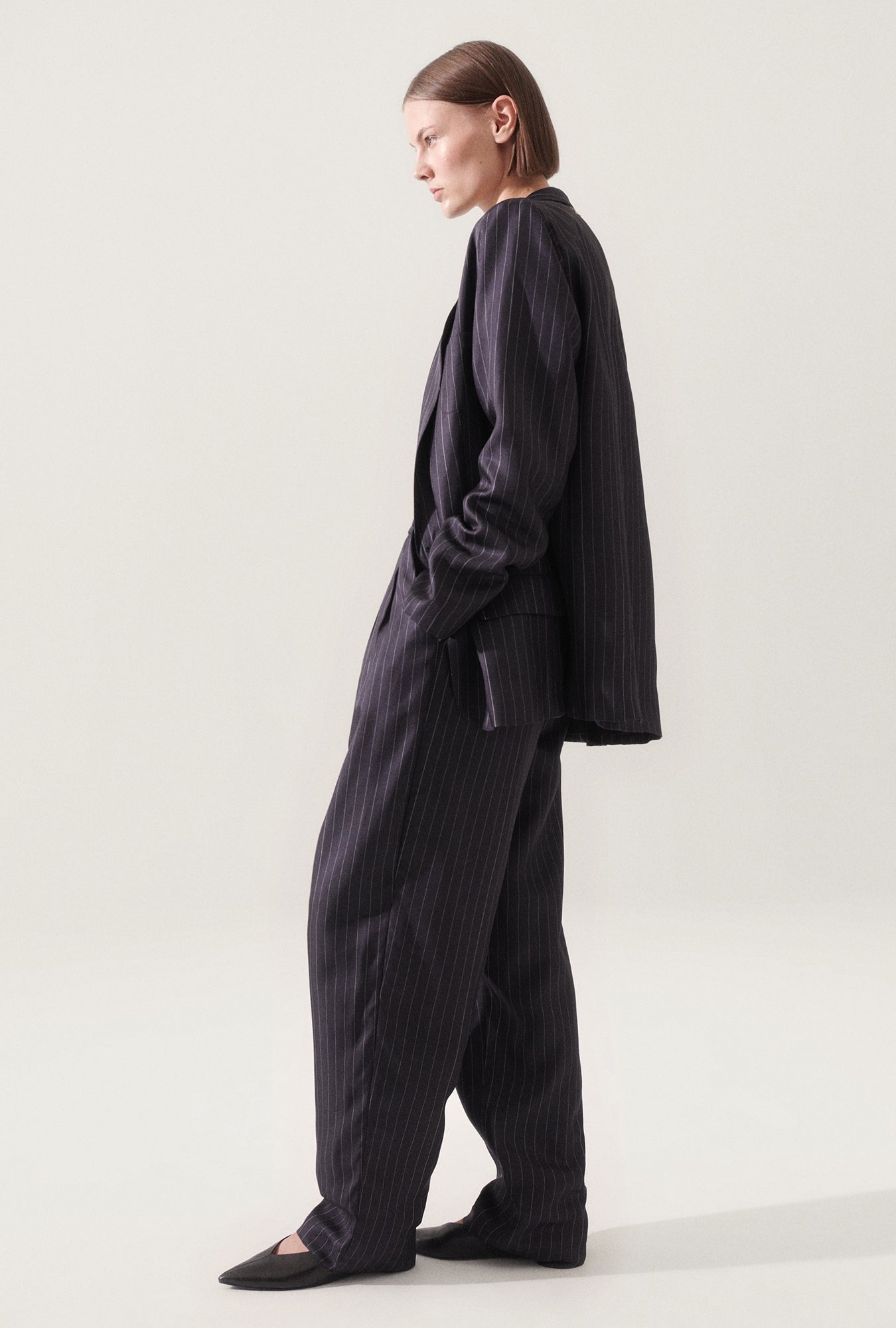 Blazer Miami en sergé à rayures noires et blanches