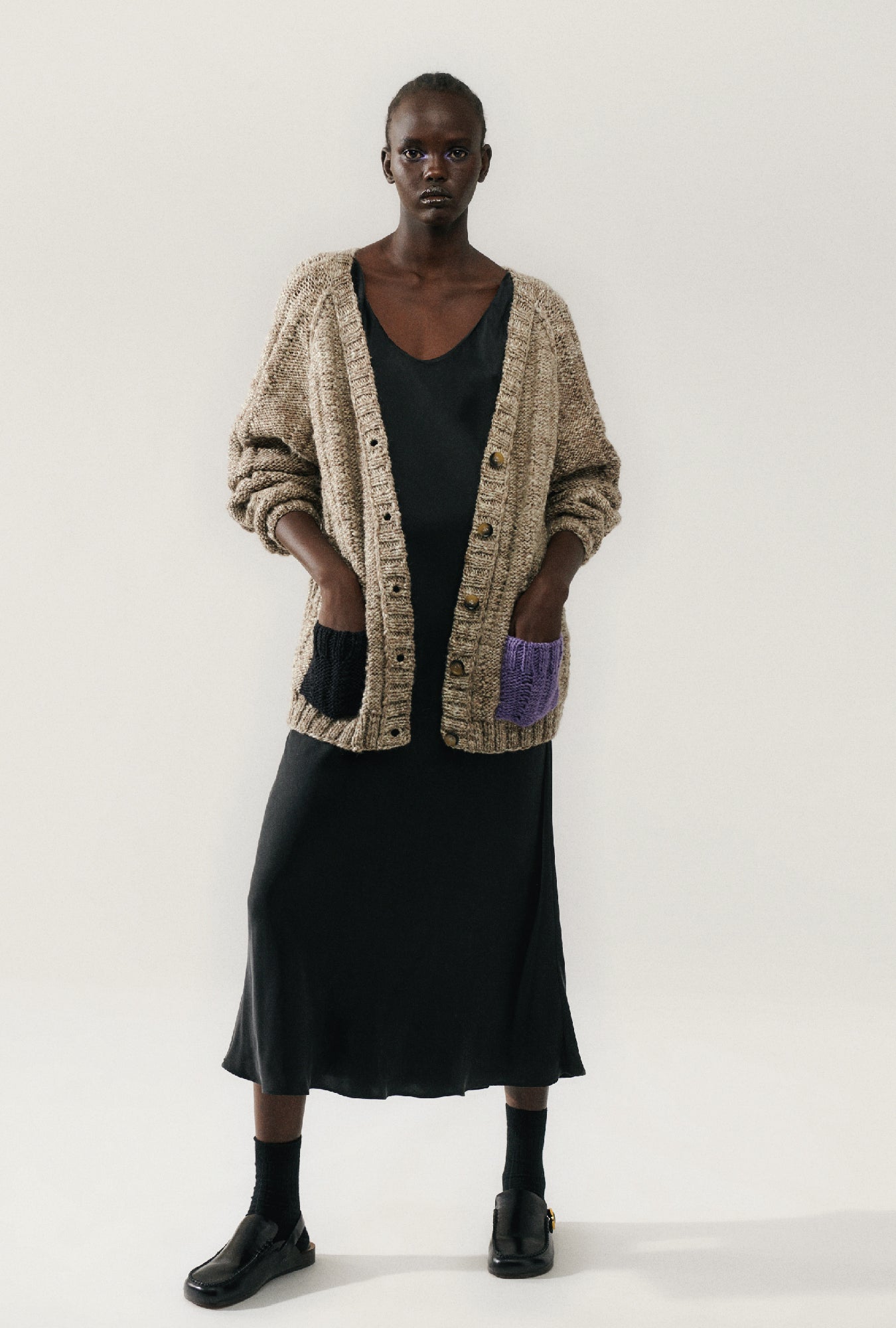 Le cardigan Big G marron naturel