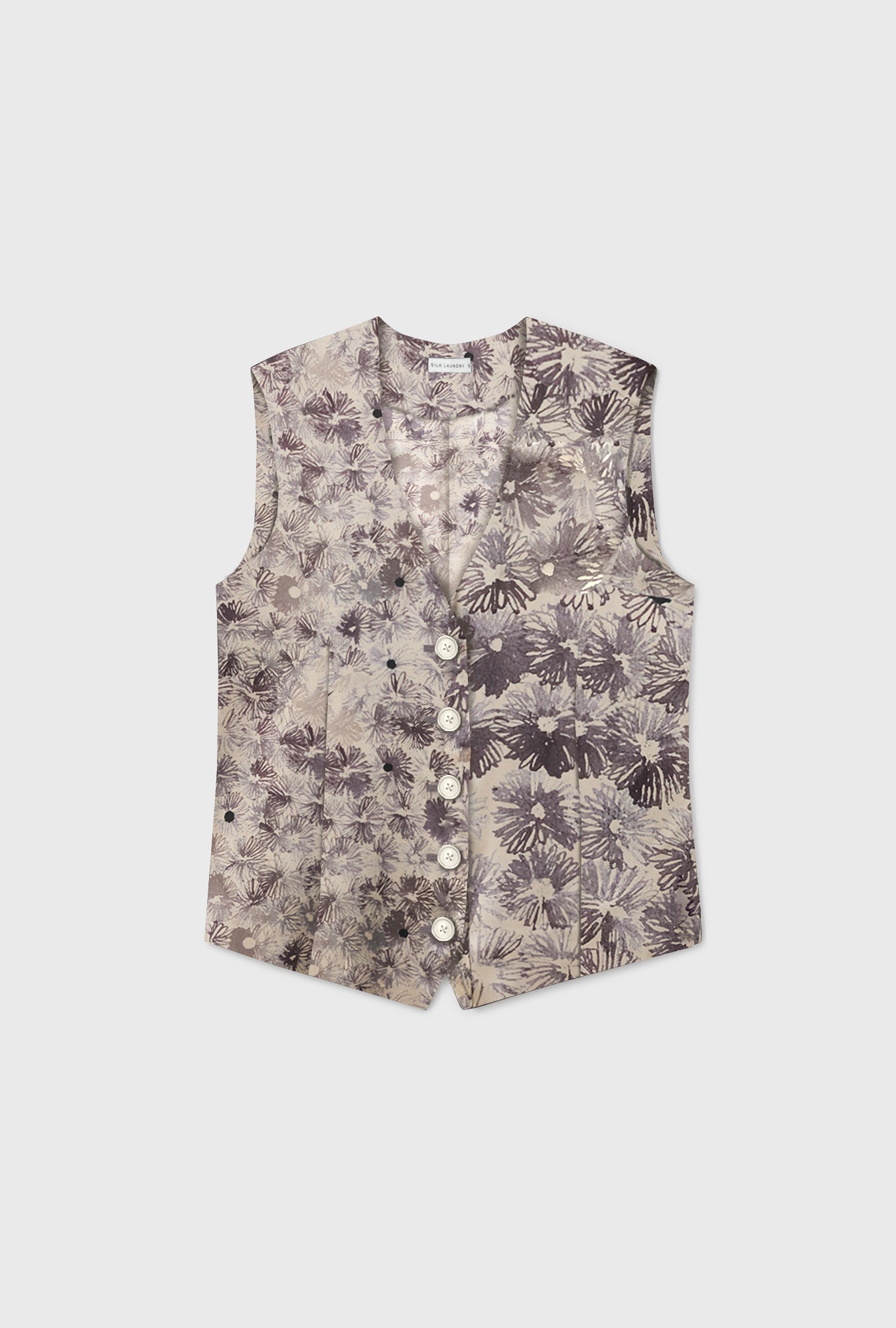 Gilet Sergé Fleurs d'Aster