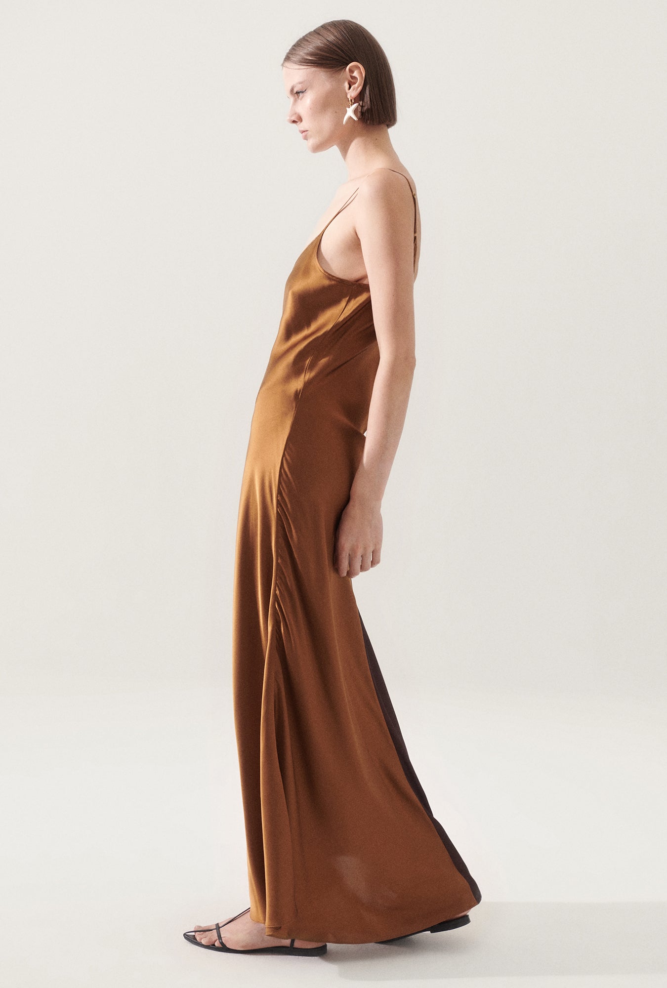 Robe bicolore Cacao/Brun Van Dyke