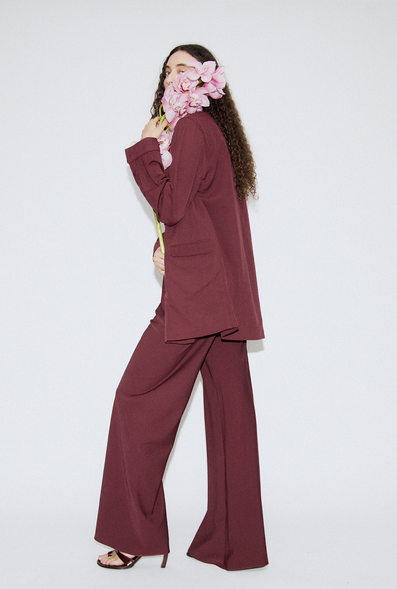 Blazer ample en laine et soie Deadleaf