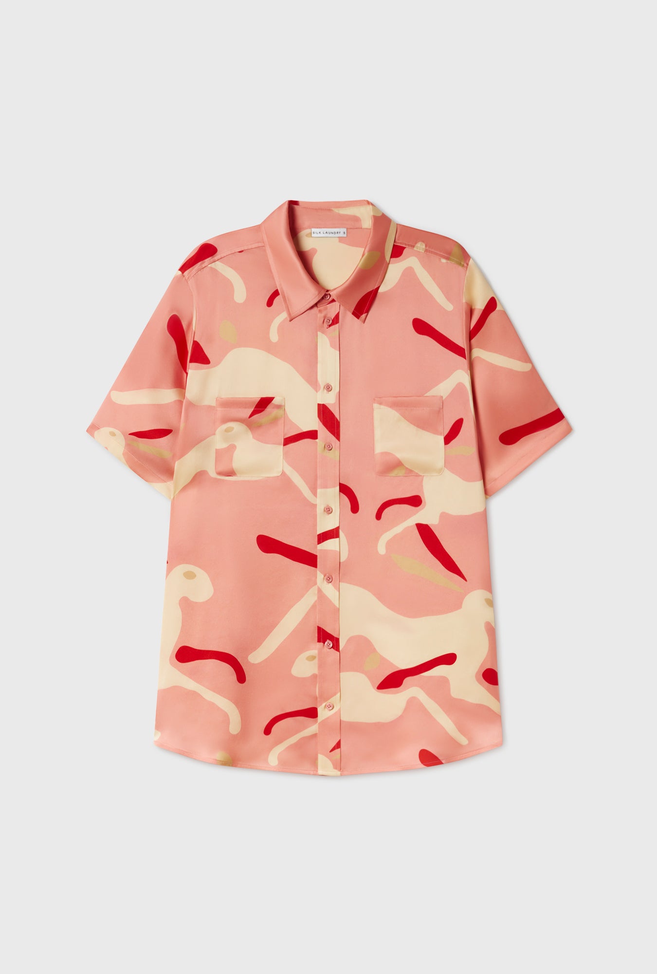 Chemise Boyfriend Manches Courtes Lapin Amarante