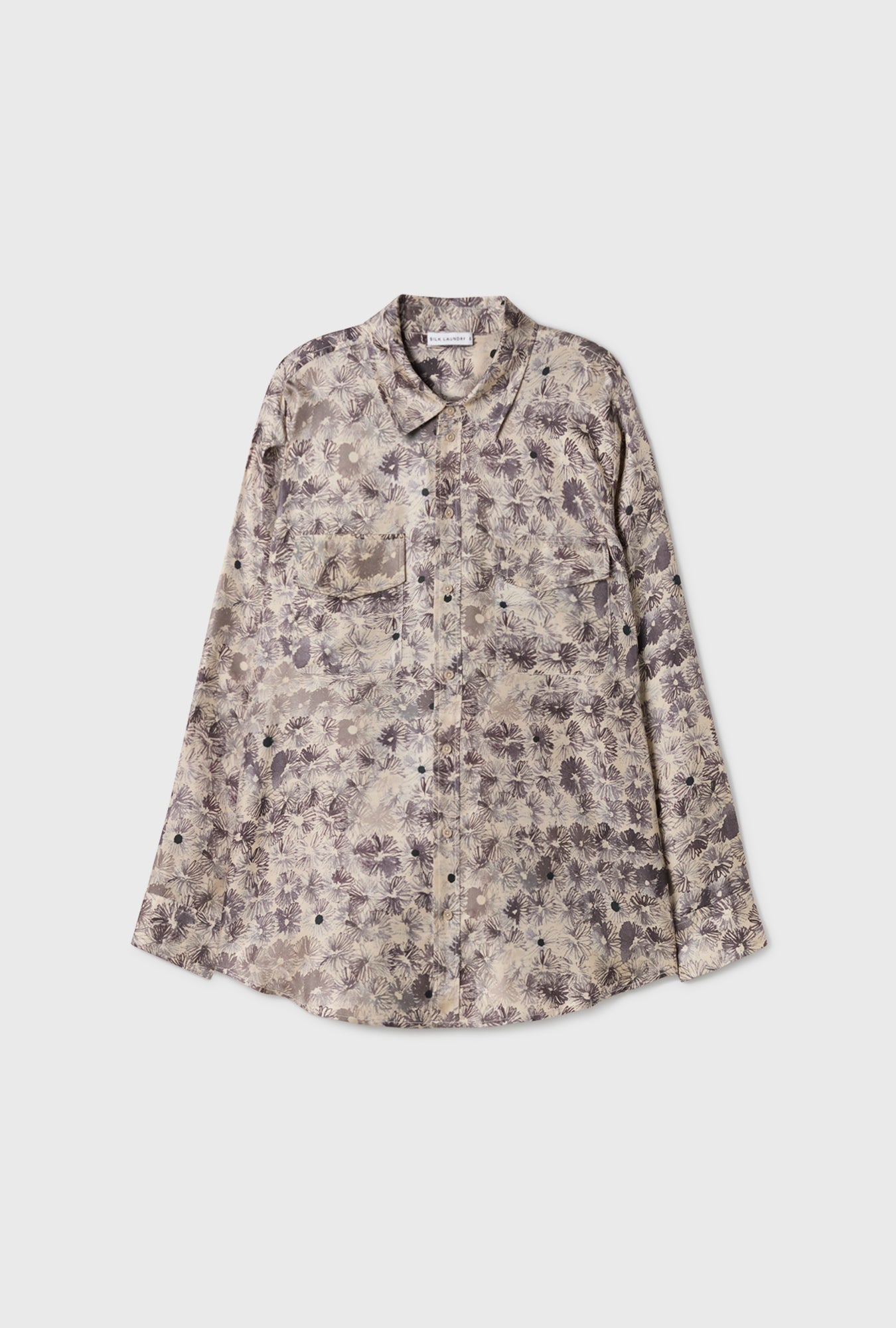 Chemise Boyfriend en Sergé Fleurie Aster