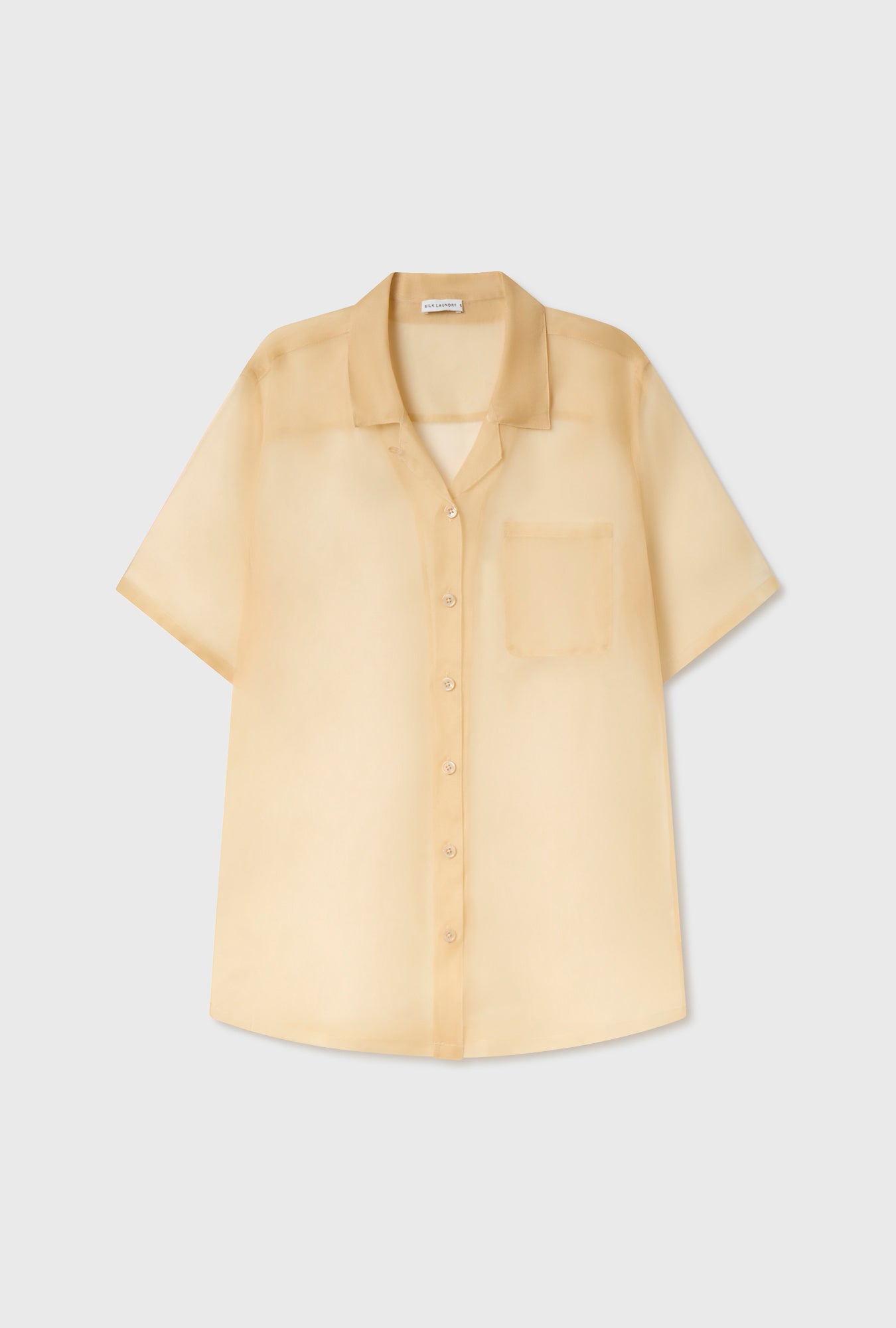 Chemise de camp en organza beige