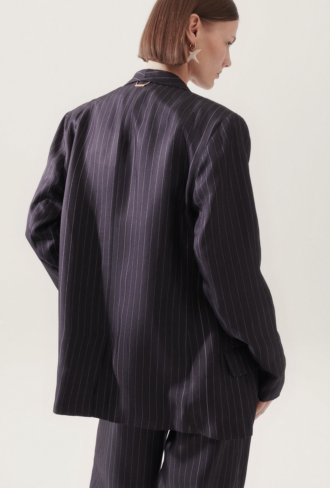 Blazer Miami en sergé à rayures noires et blanches