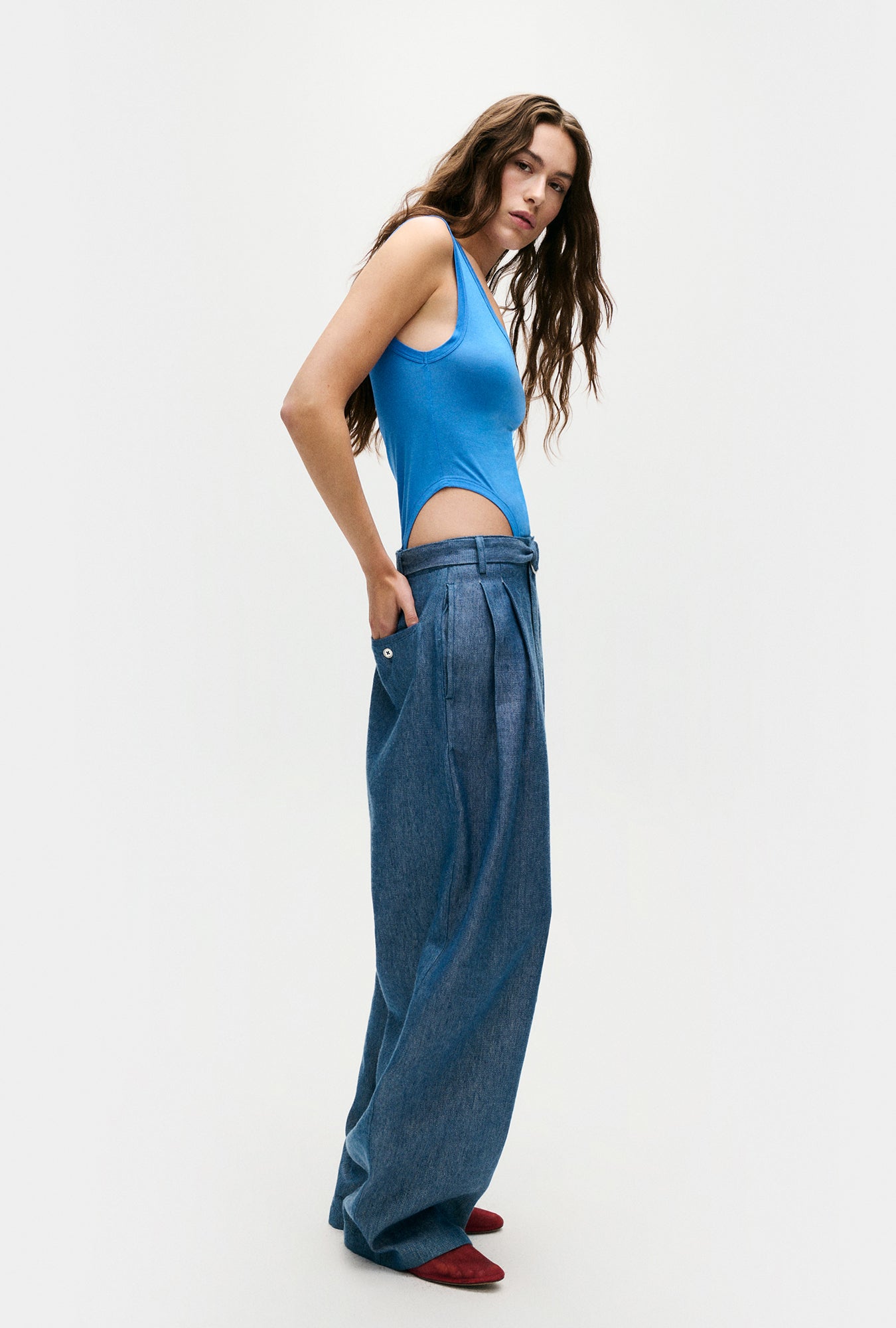 Body tanga ajouré vague