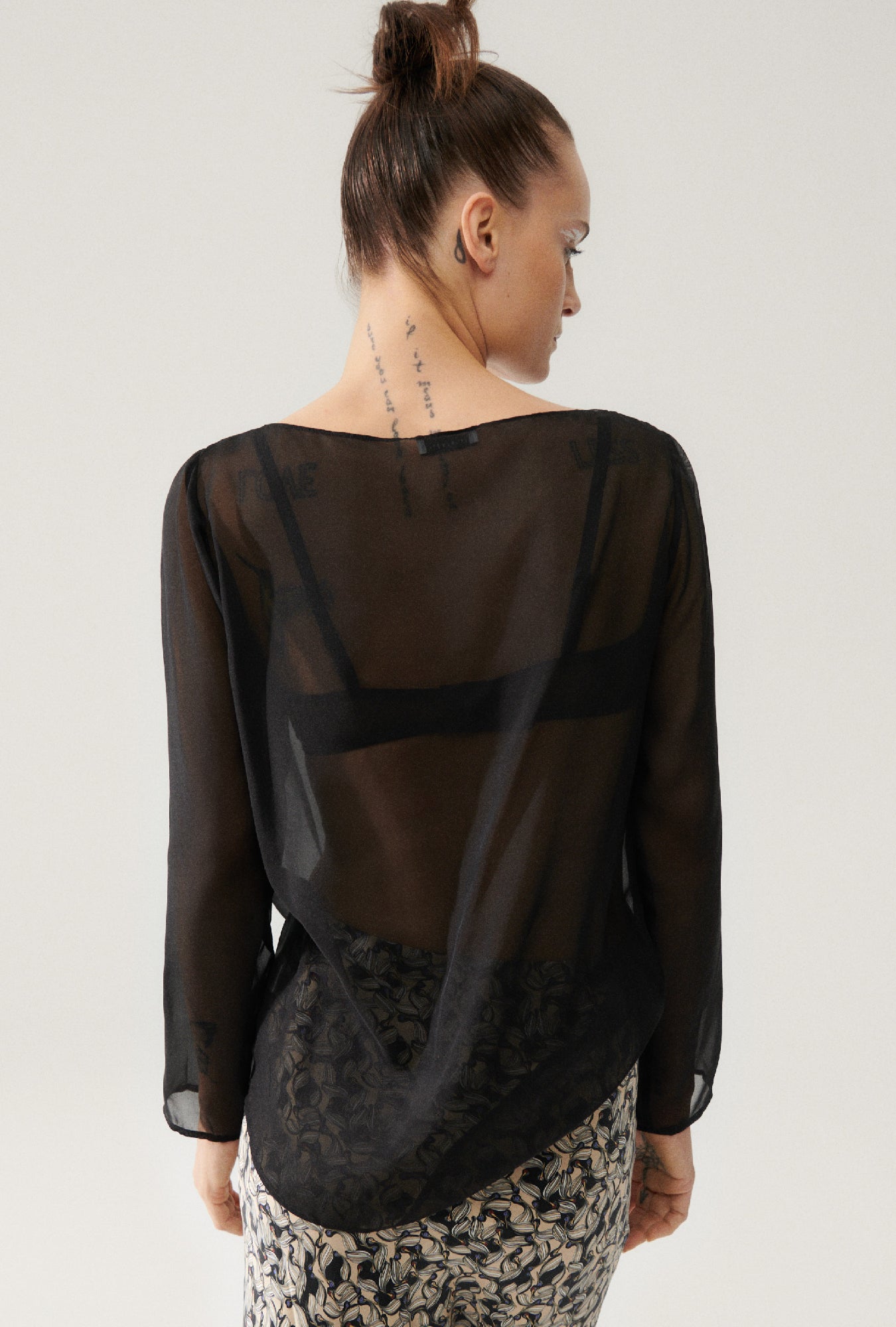 Haut Chiffon Audrey Noir