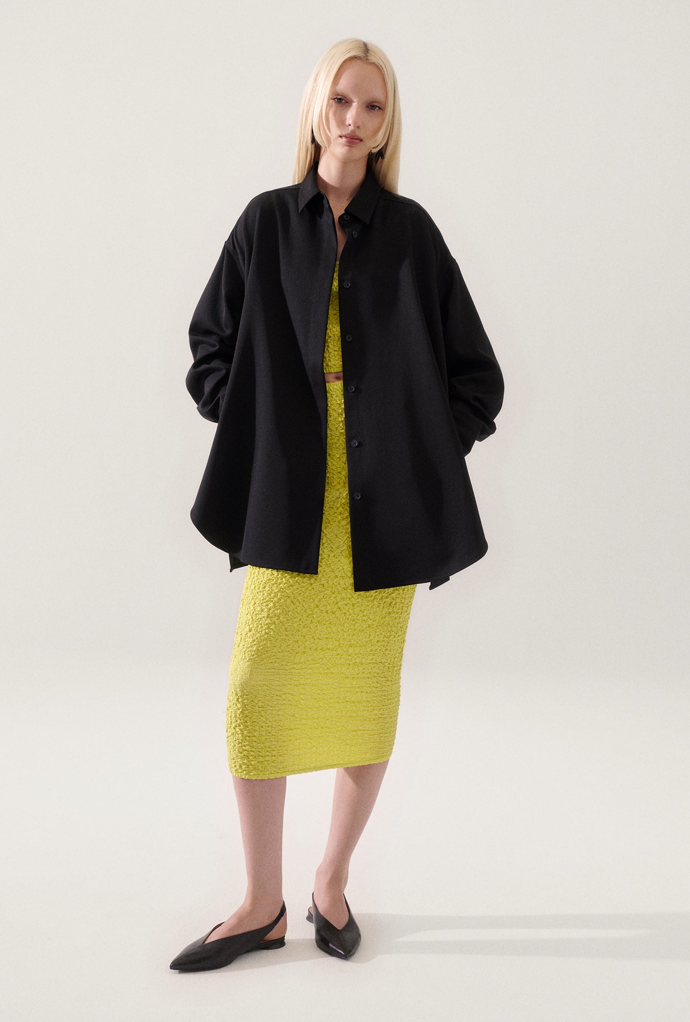 Surchemise en laine noire
