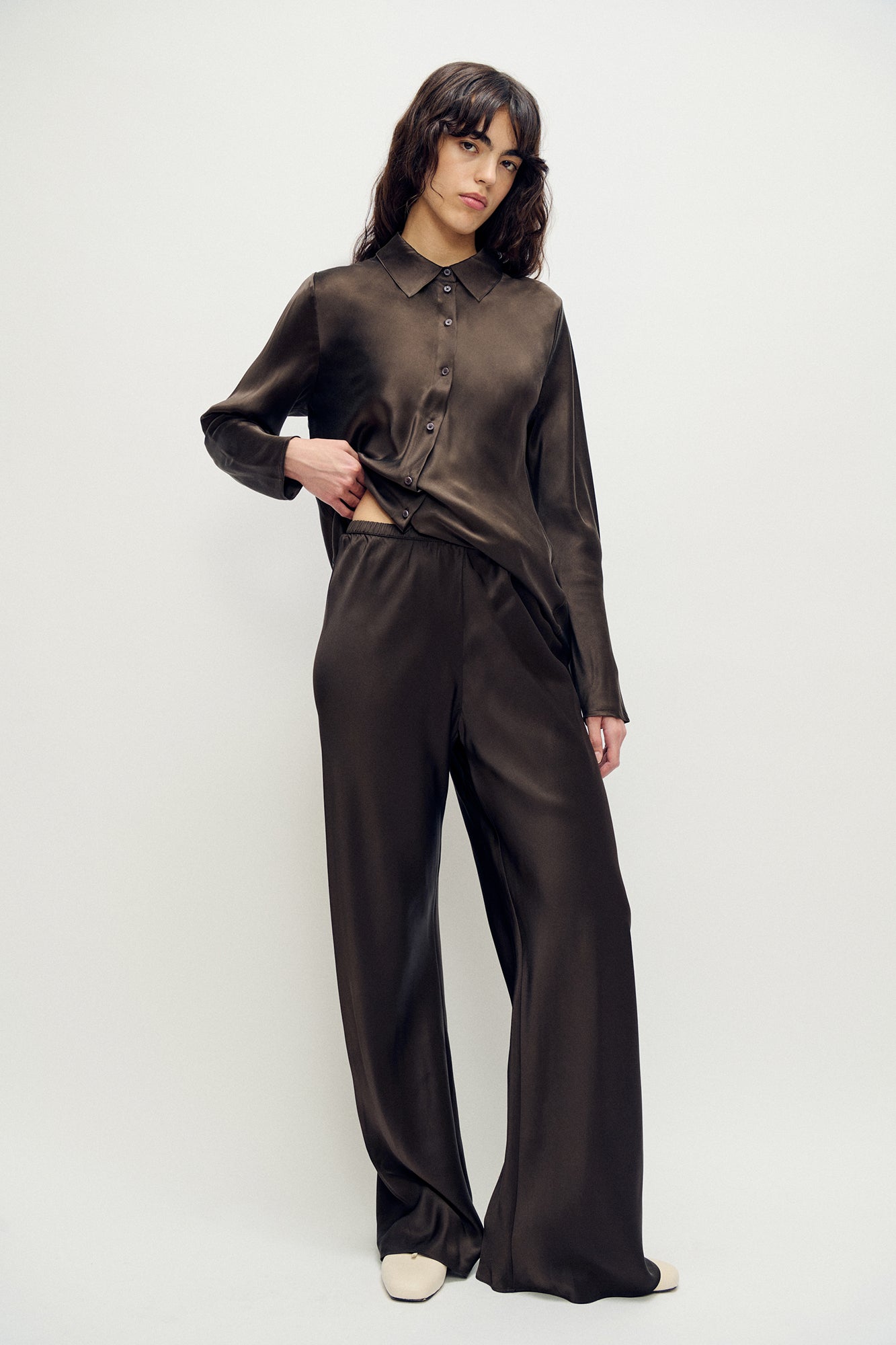 Bias Cut Pants Mantis