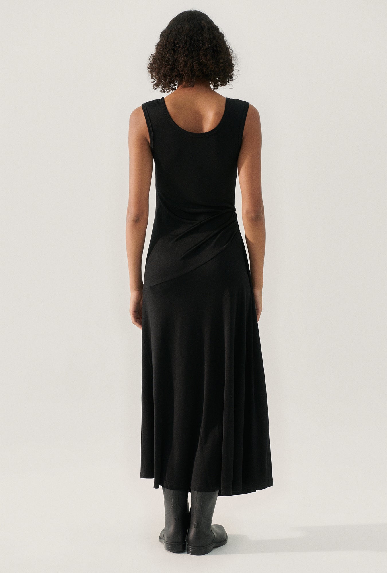 Robe sans manches en jersey noir