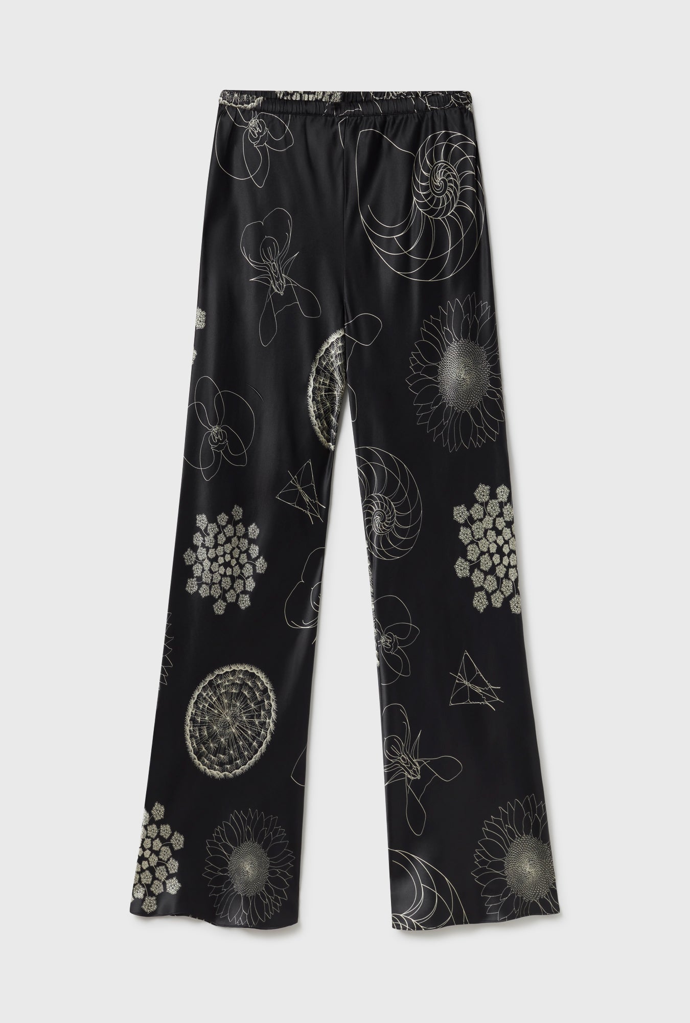 Pantalon coupe en biais Fibonacci noir