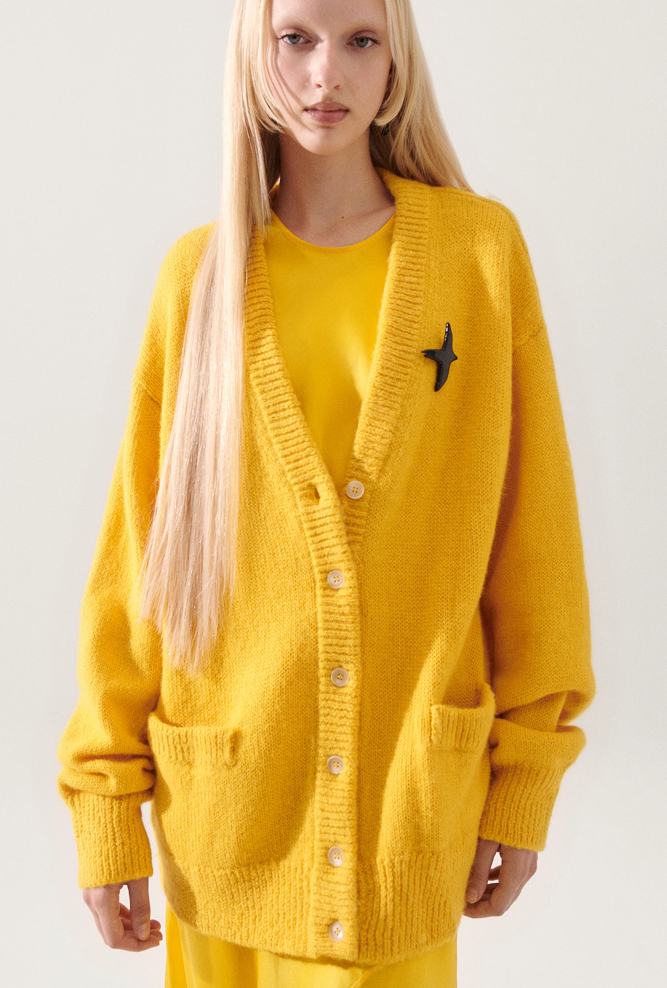 Gilet ample Alpaca couleur Souci