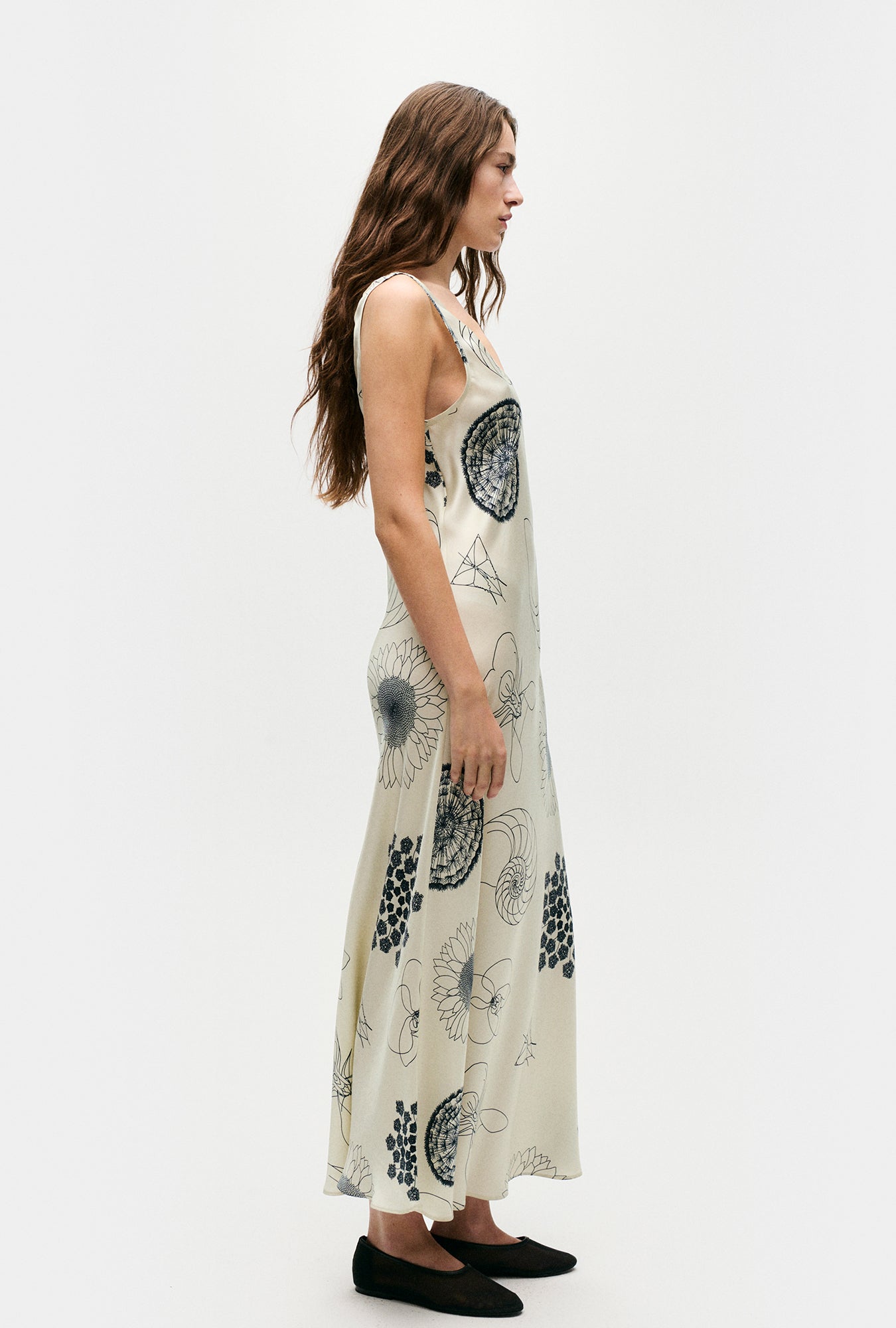 Robe Col Rond Fibonacci Blanc Cassé