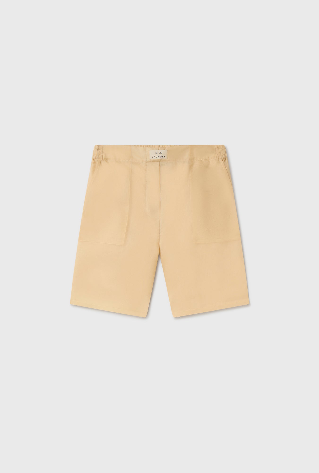 Short en organza beige