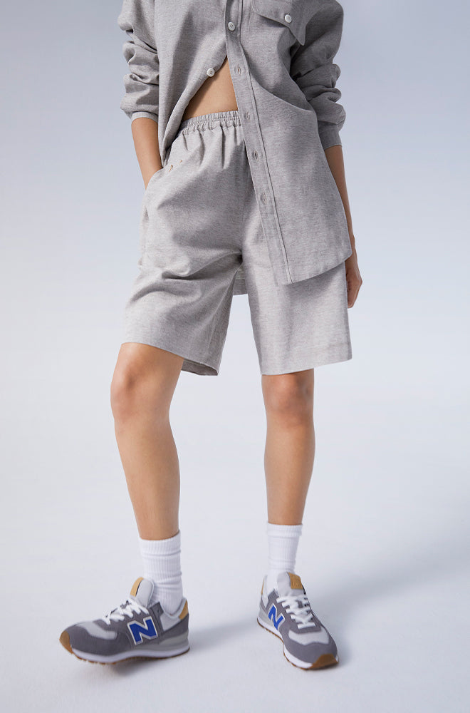 Short de basket Yak Blend gris chiné