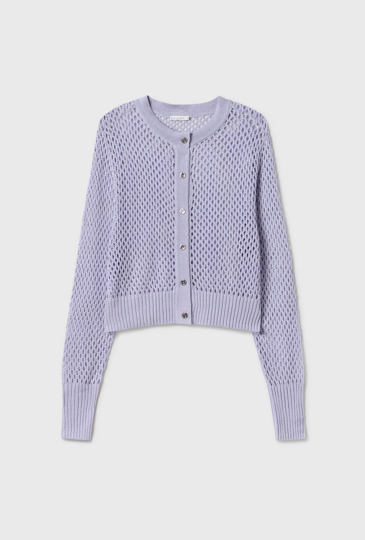 Crochet Cropped Cardigan Lavender