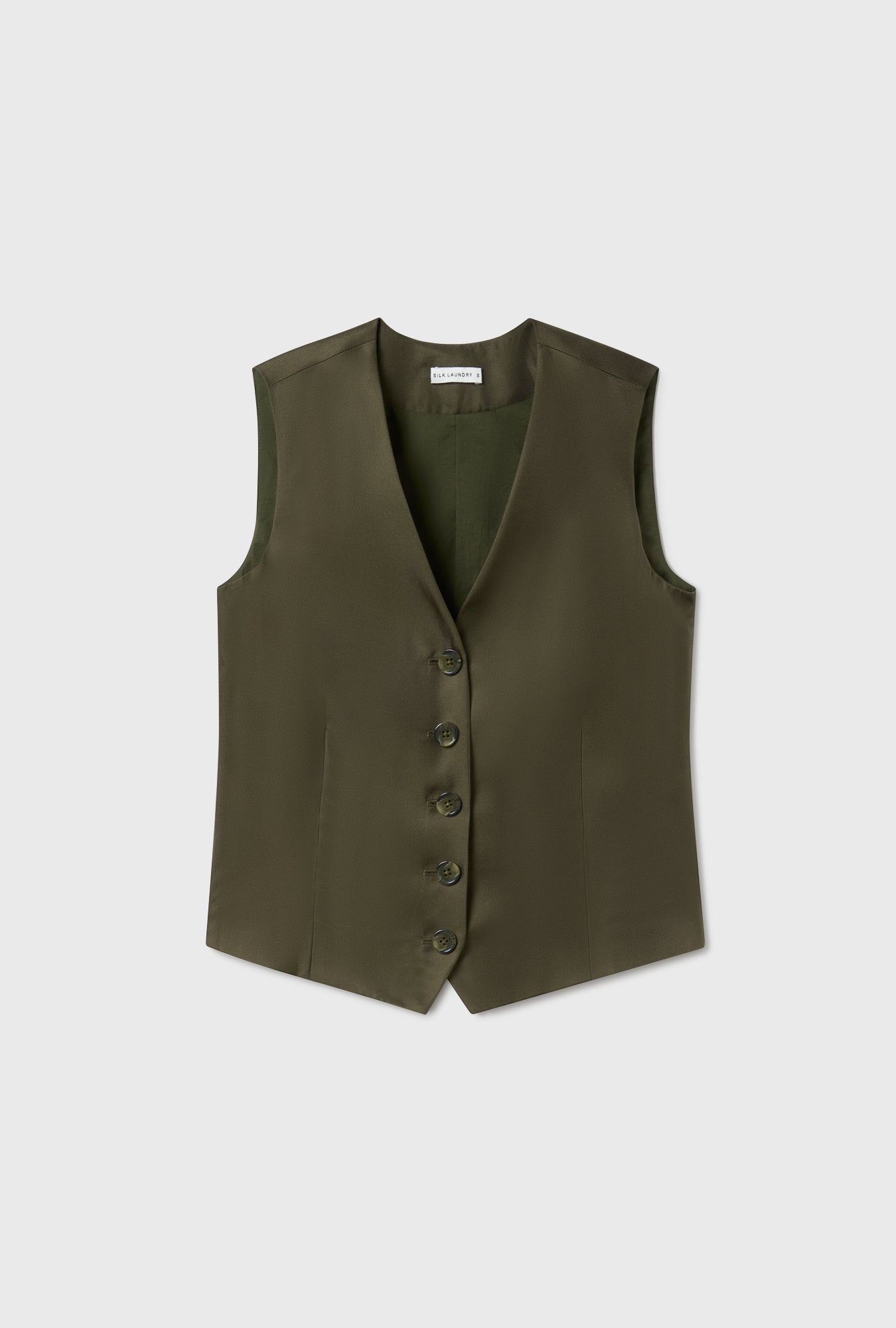 Gilet en sergé pin