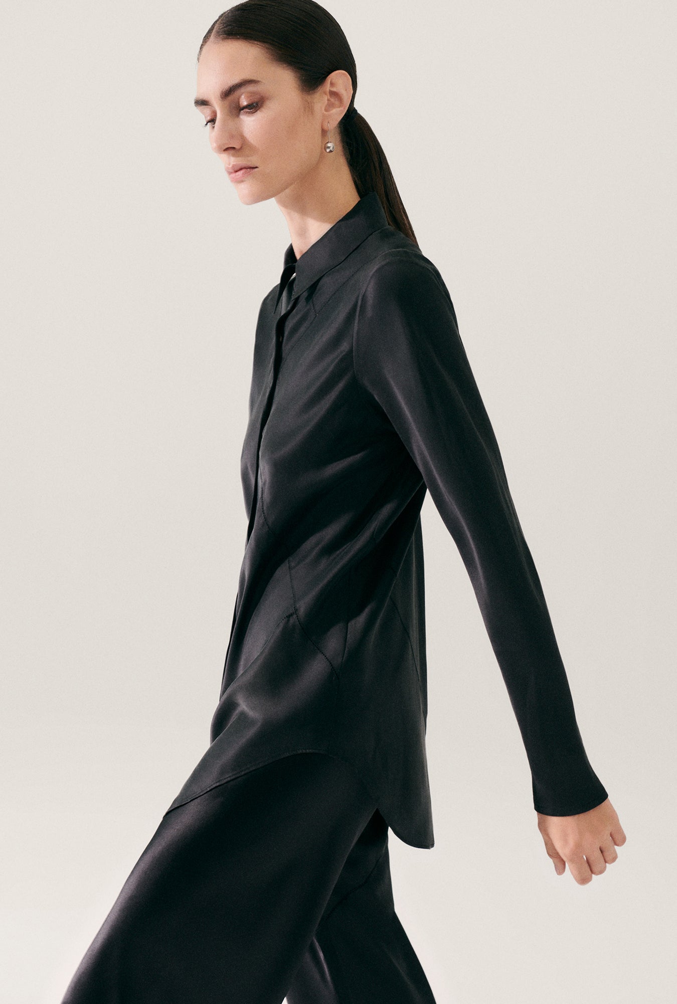 Chemise Splice Coupe Biais Noire