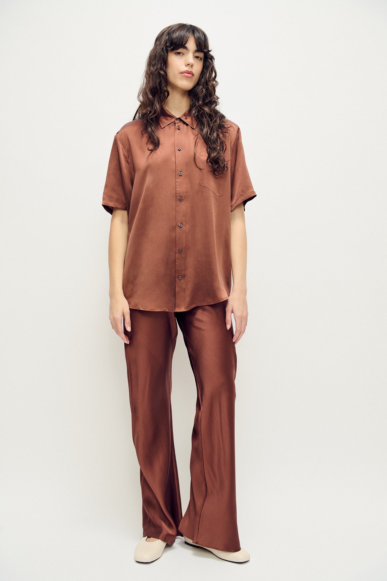 Chemise courte coupe droite Root