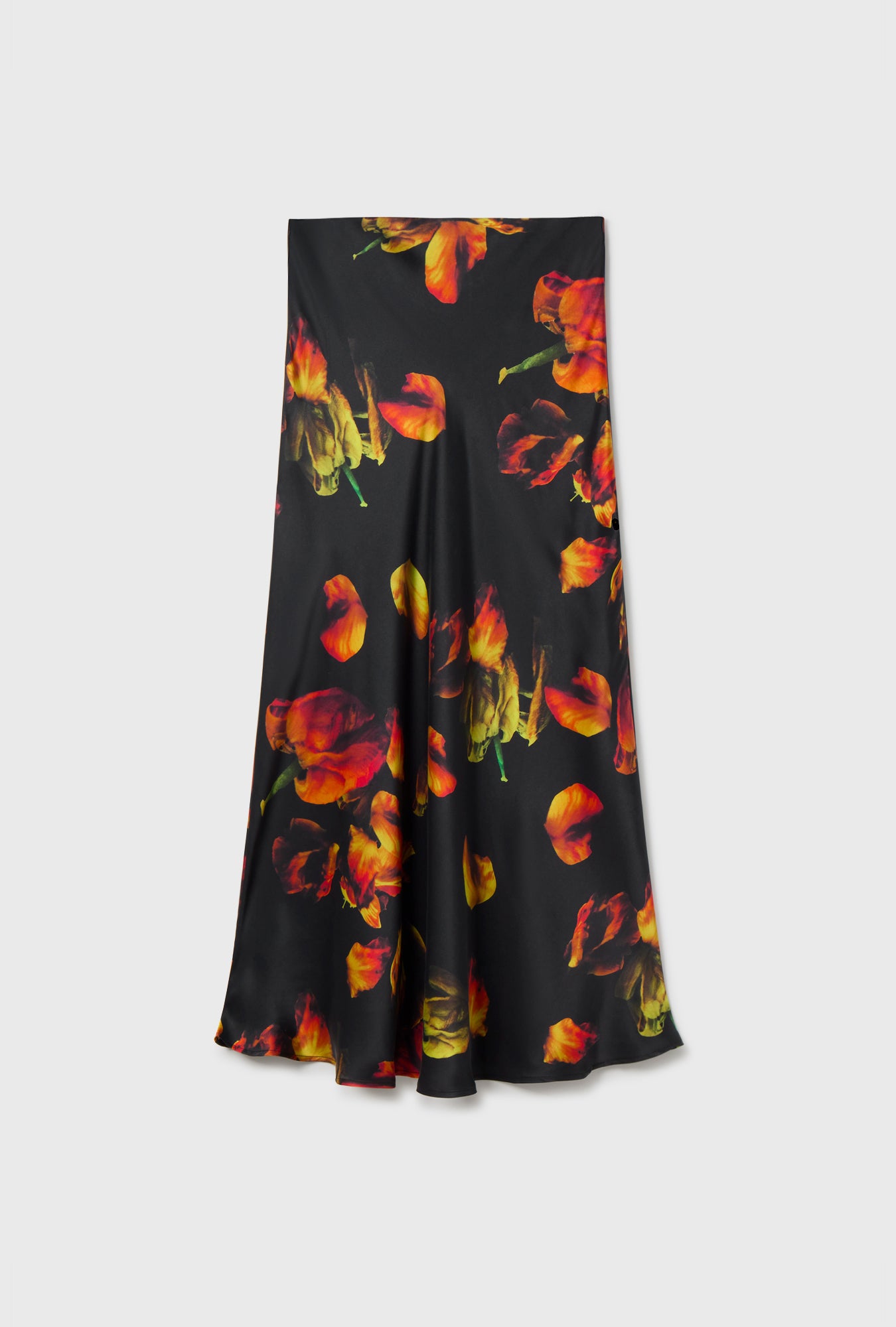 Jupe longue coupe en biais Tulipa noire