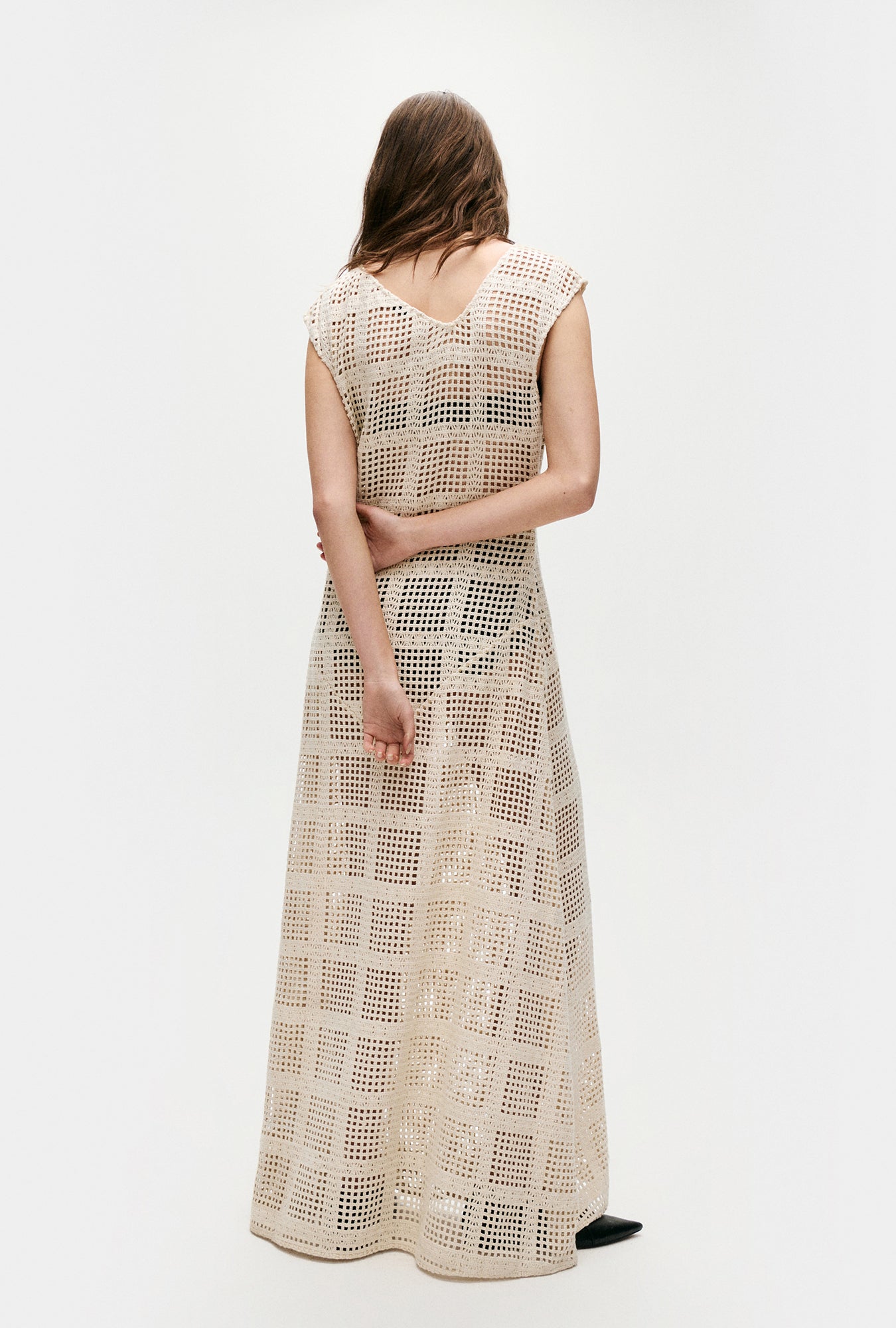 Cotton Grid Got It Dress Natural