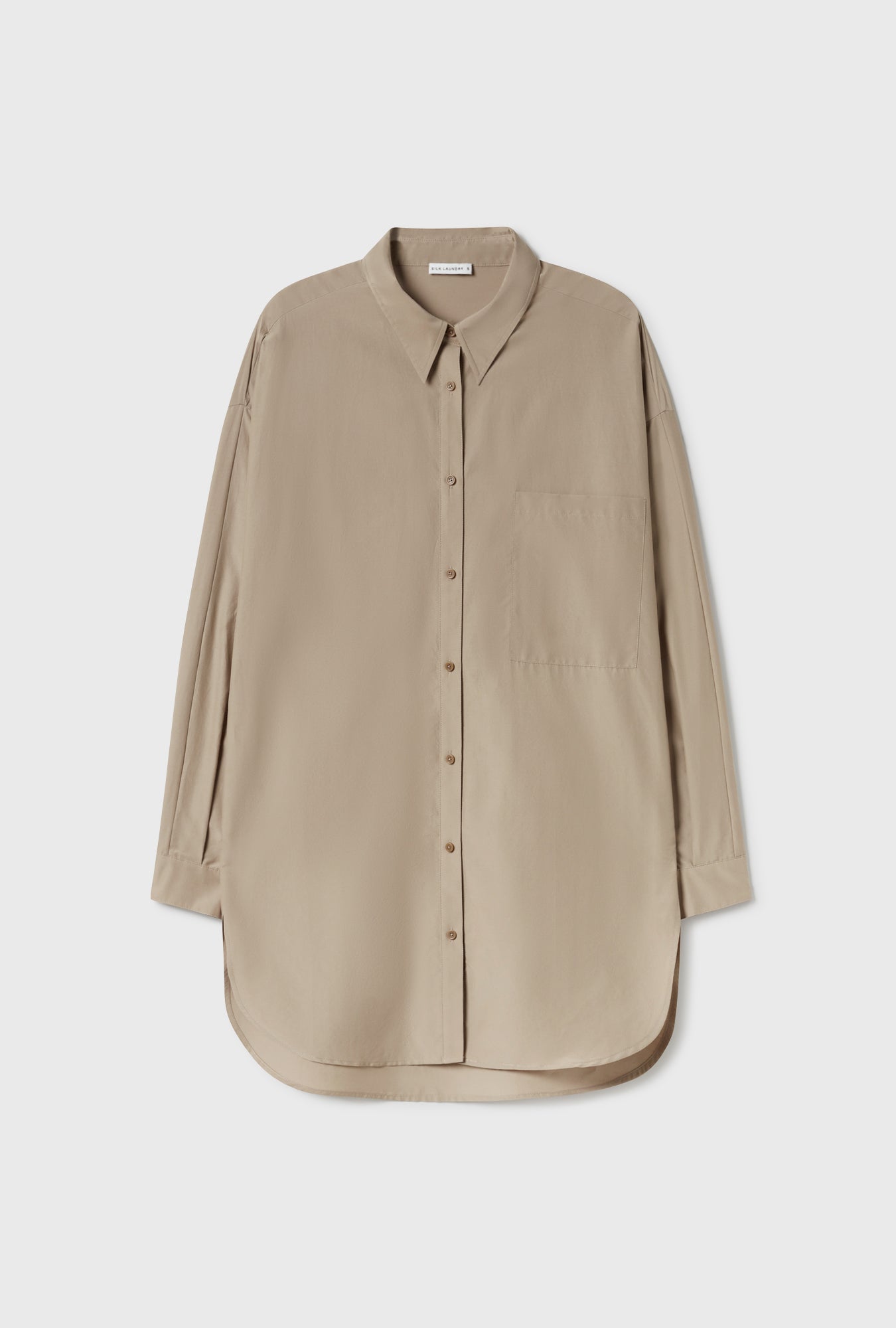 Chemise Ronde Coton Soie Graphite