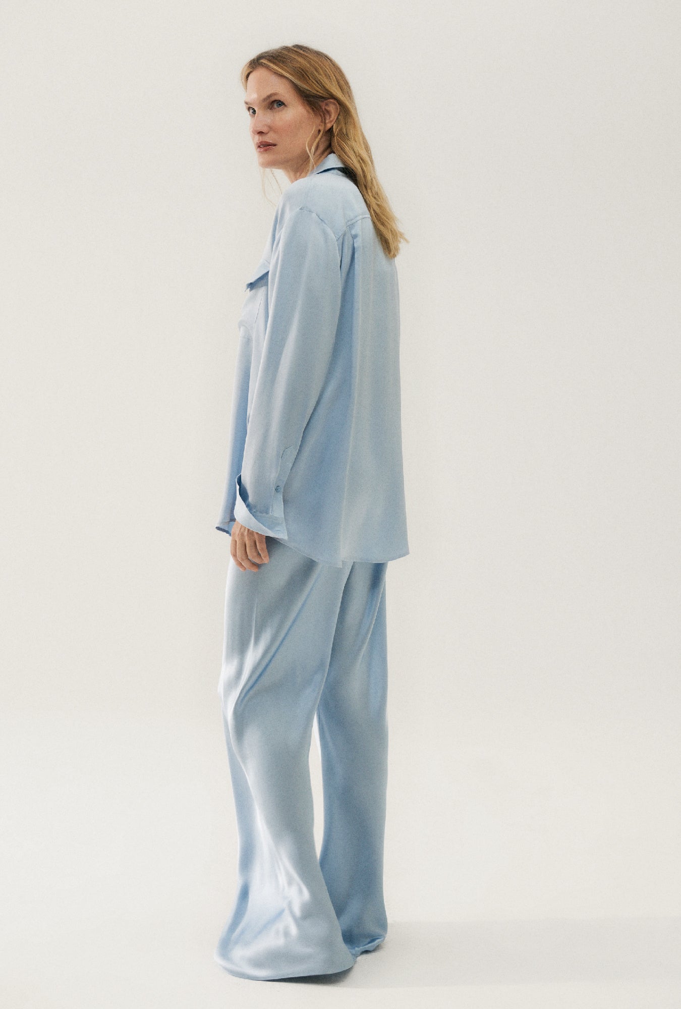 Chemise boyfriend ciel