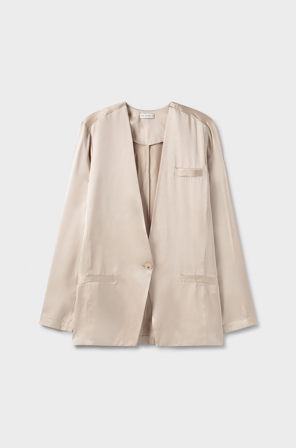 Blazer sans col Noisette