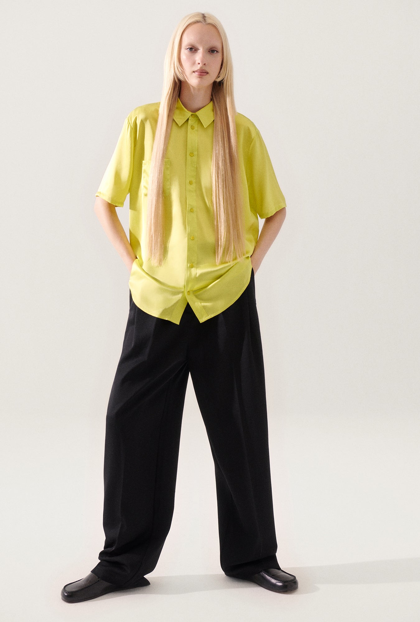 Chemise Boyfriend Manches Courtes Absinthe