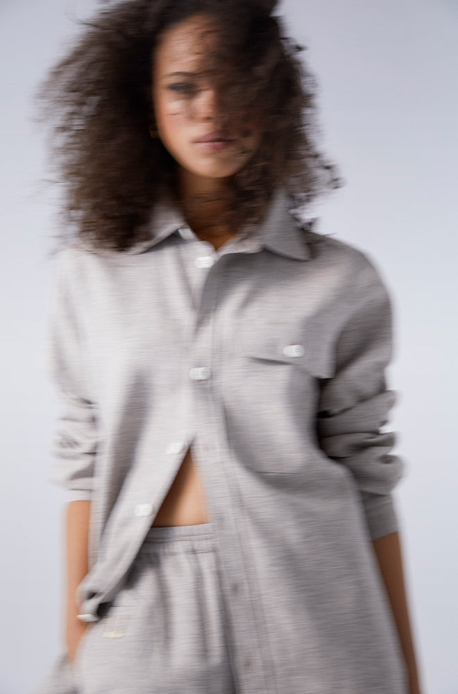 Surchemise Yak en mélange gris chiné