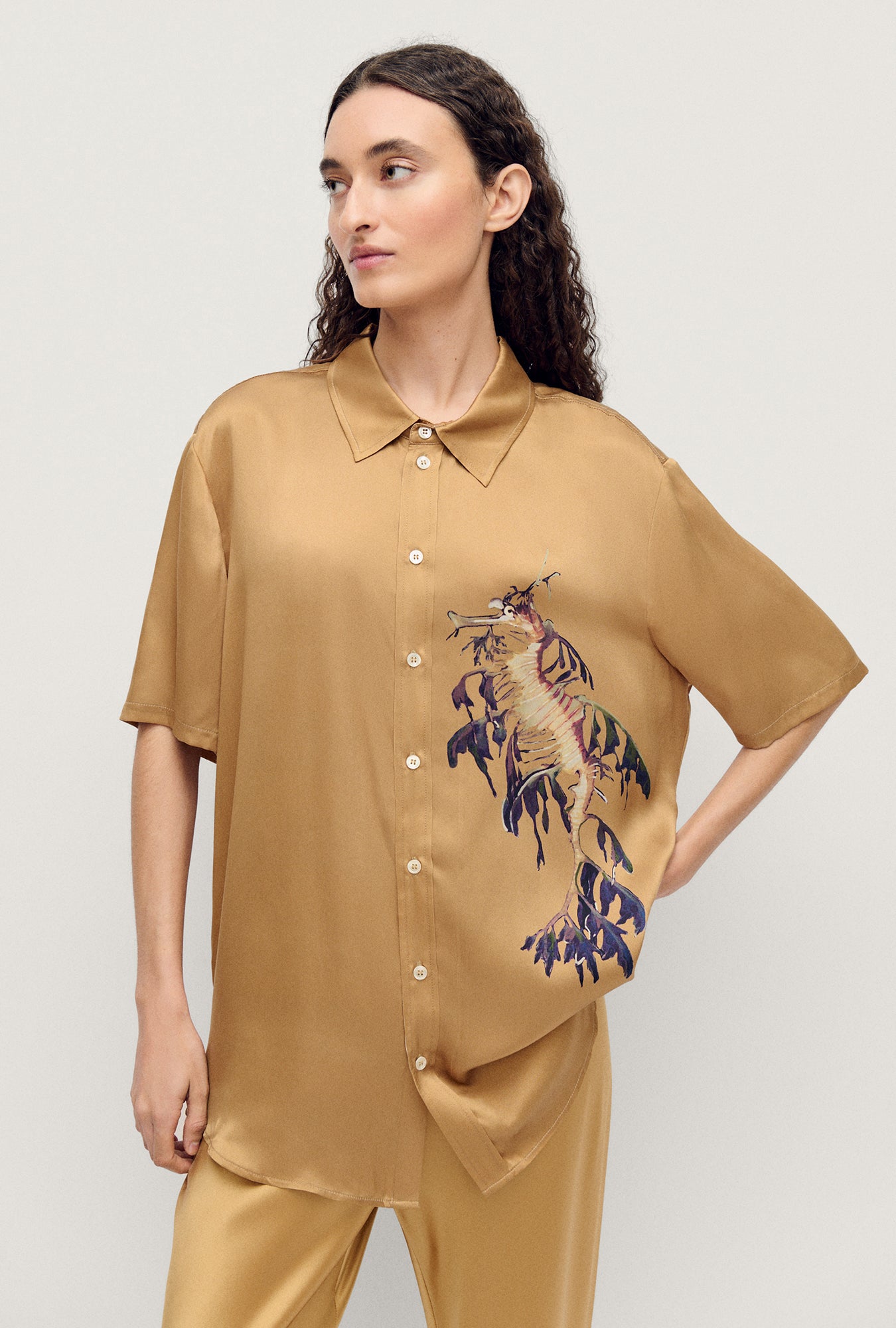 Chemise ample manches courtes Hippocampe