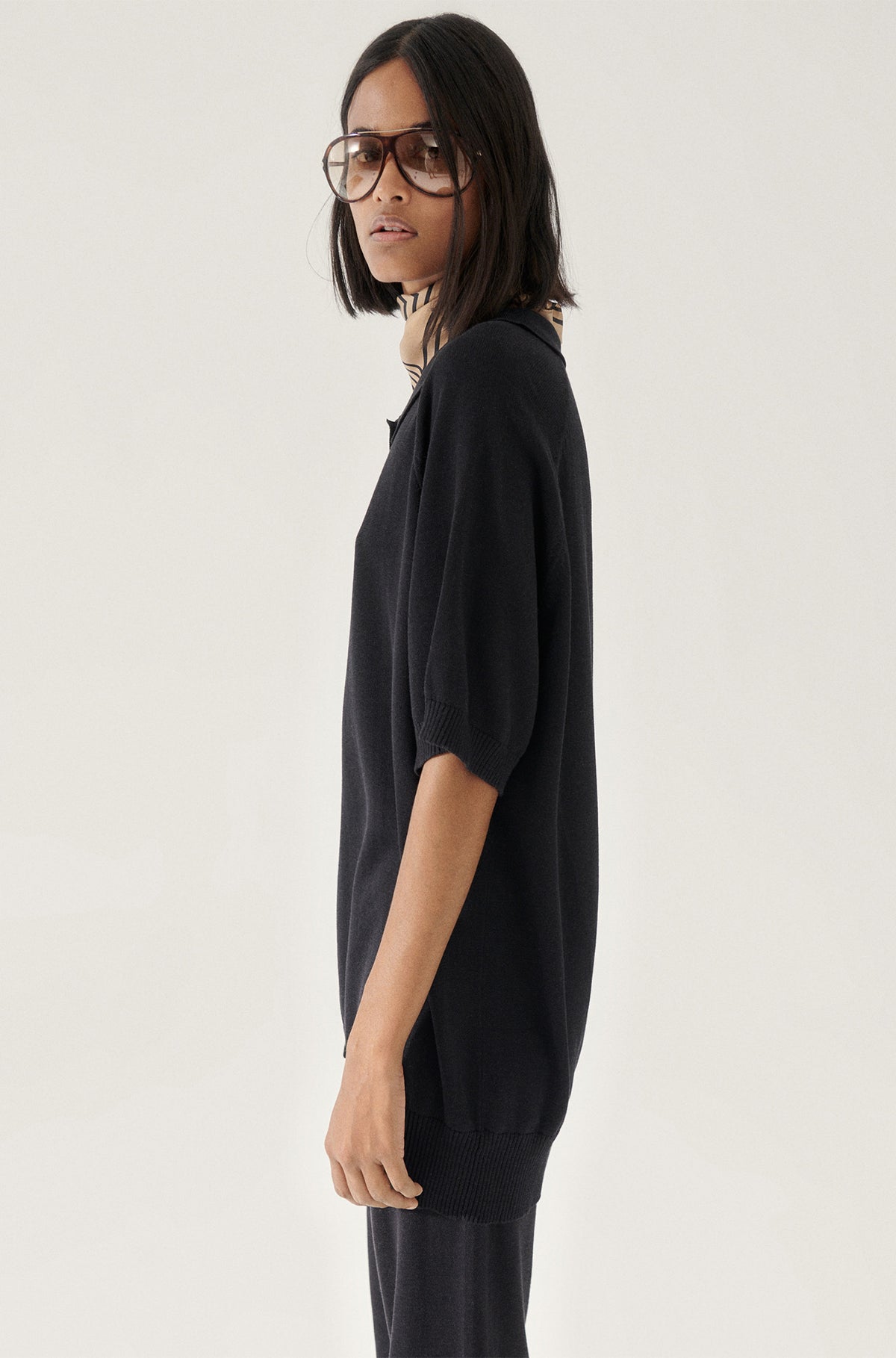 Polo Raglan Noir