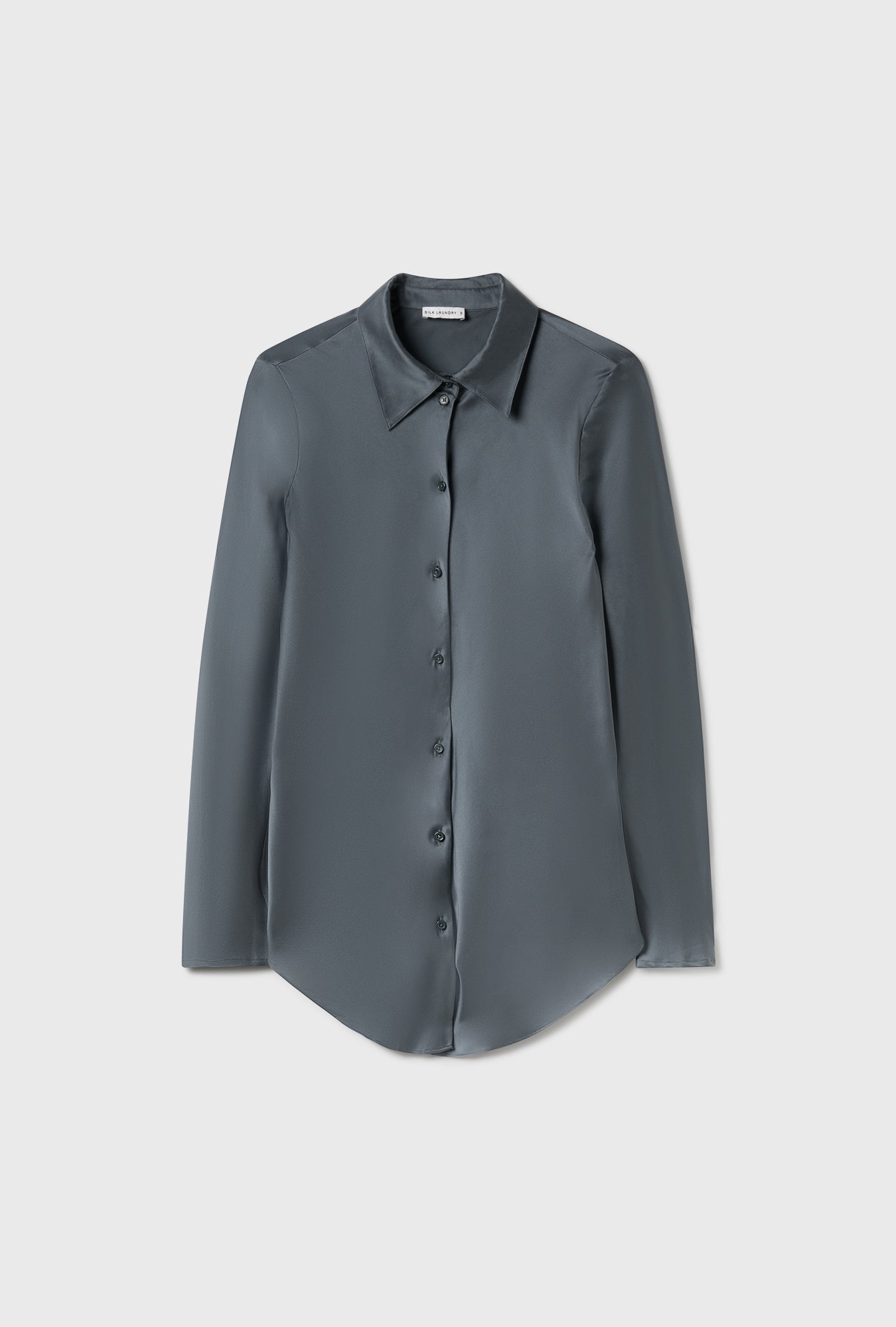 Chemise coupe en biais ardoise