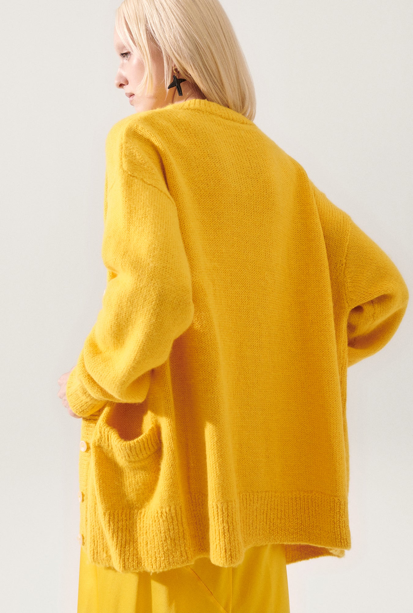 Gilet ample Alpaca couleur Souci
