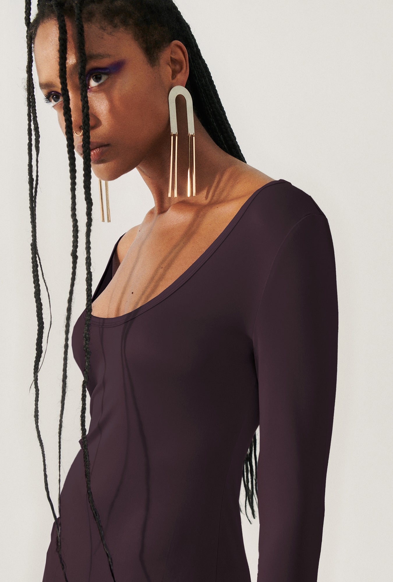 Robe pull à manches longues Cacao