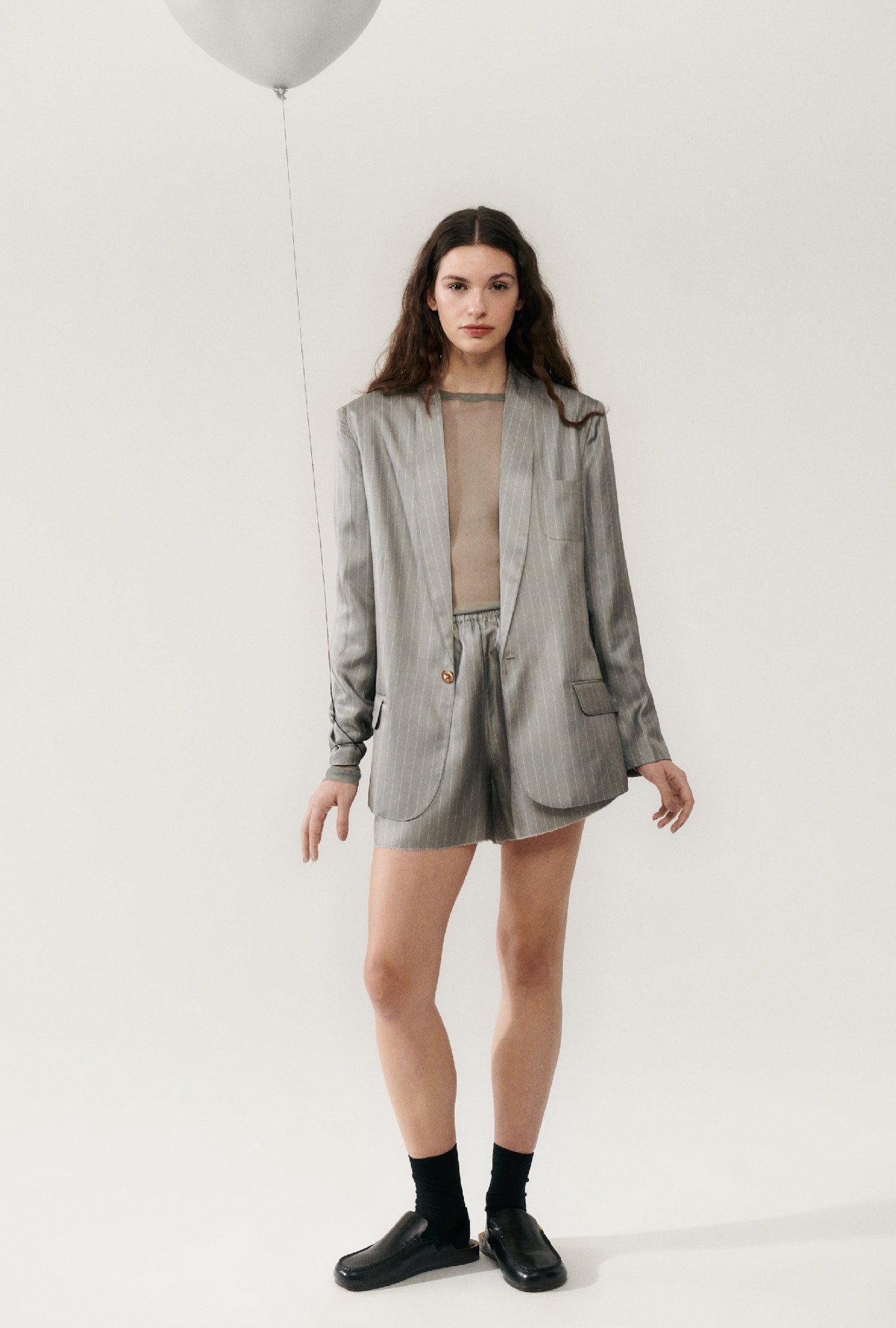 Twill Miami Blazer Moon Pinstripe