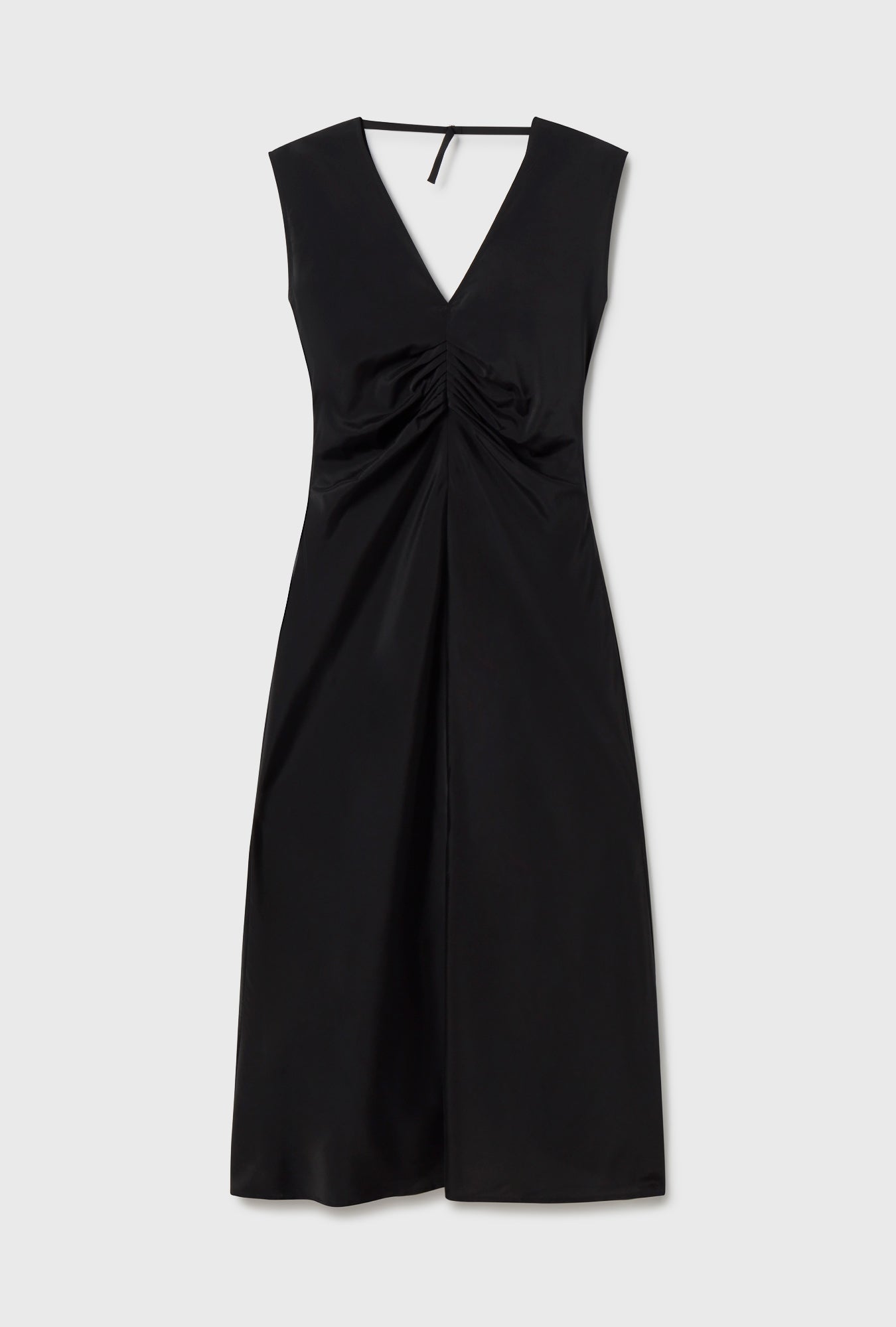 Robe plissée en habutaï noir