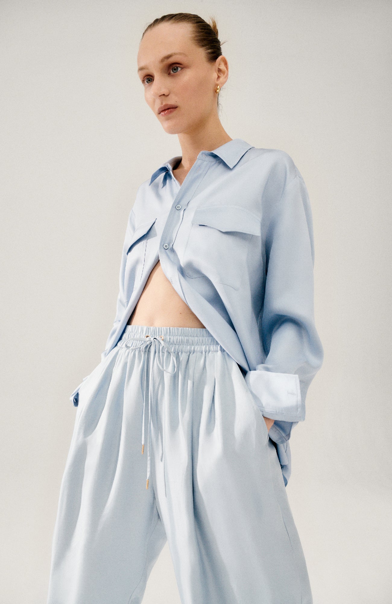 Chemise Boyfriend Twill Ciel