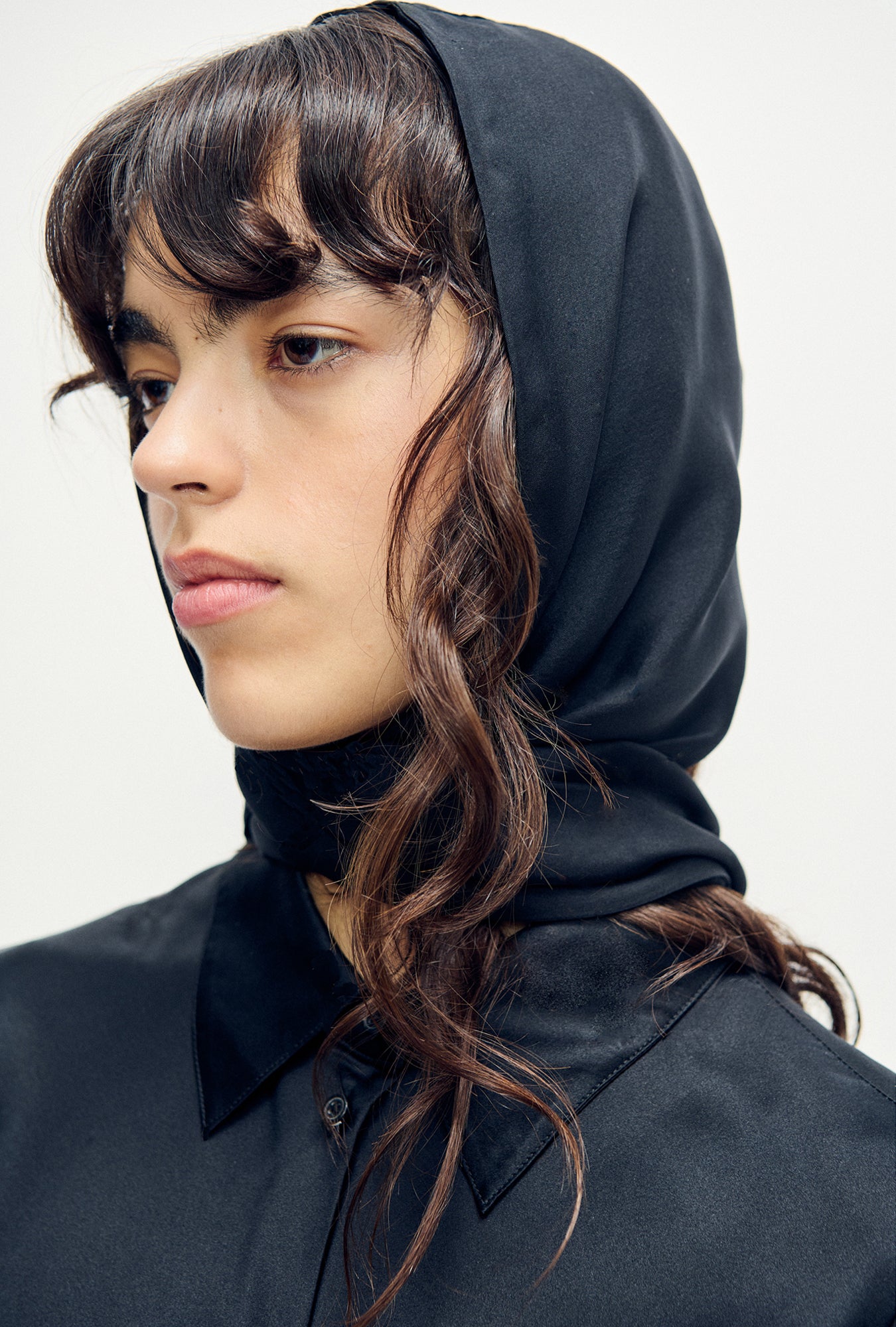 Foulard Hollywood en Mousseline Noir