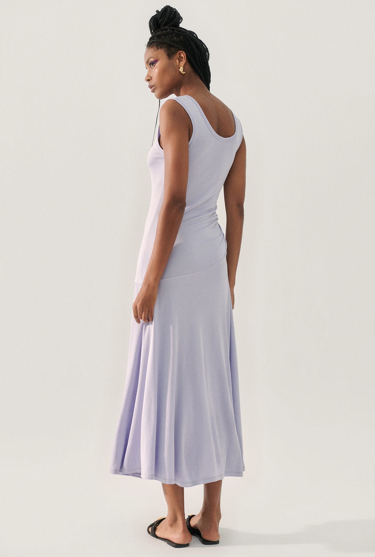 Robe sans manches en jersey lavande