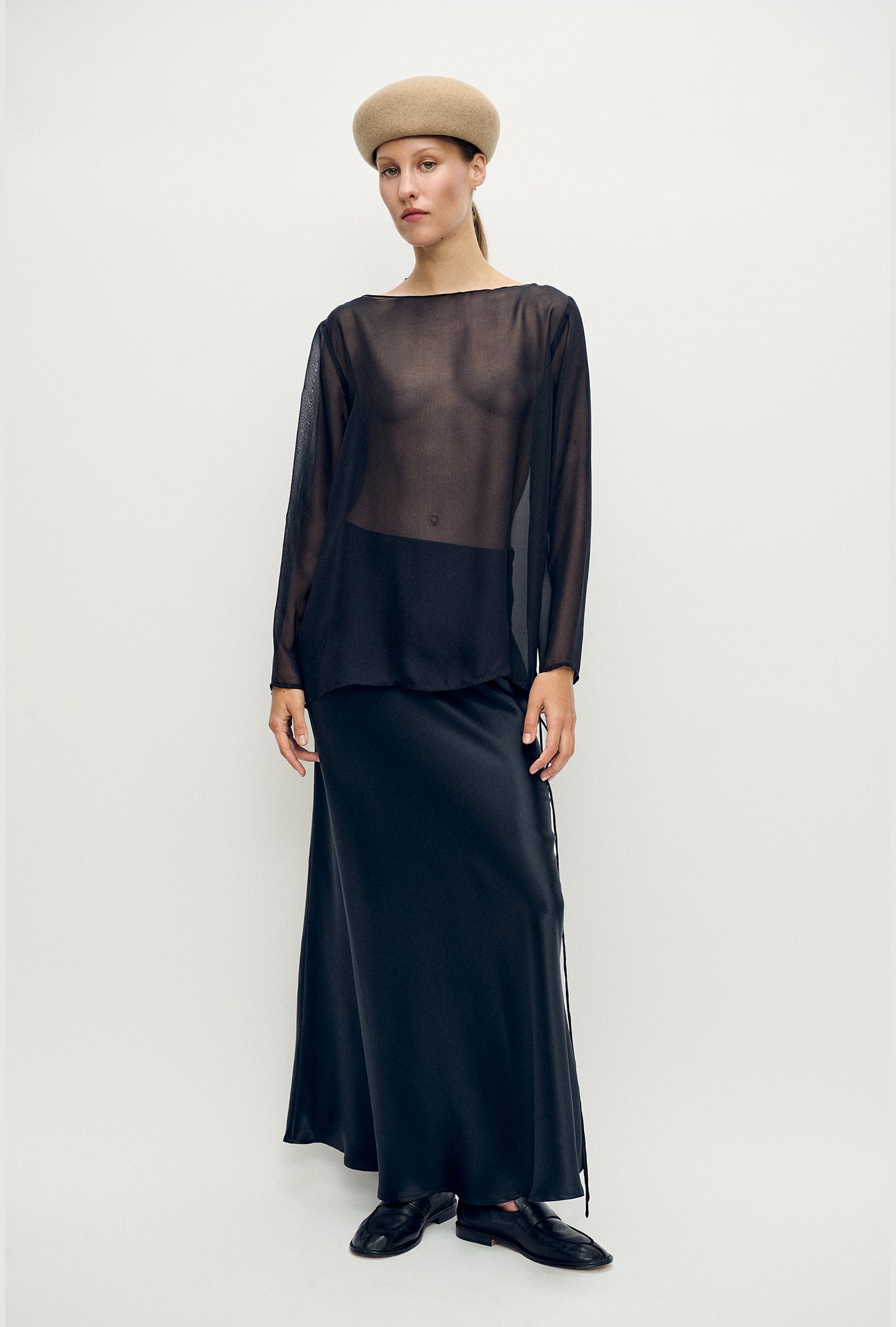 Haut Chiffon Audrey Noir